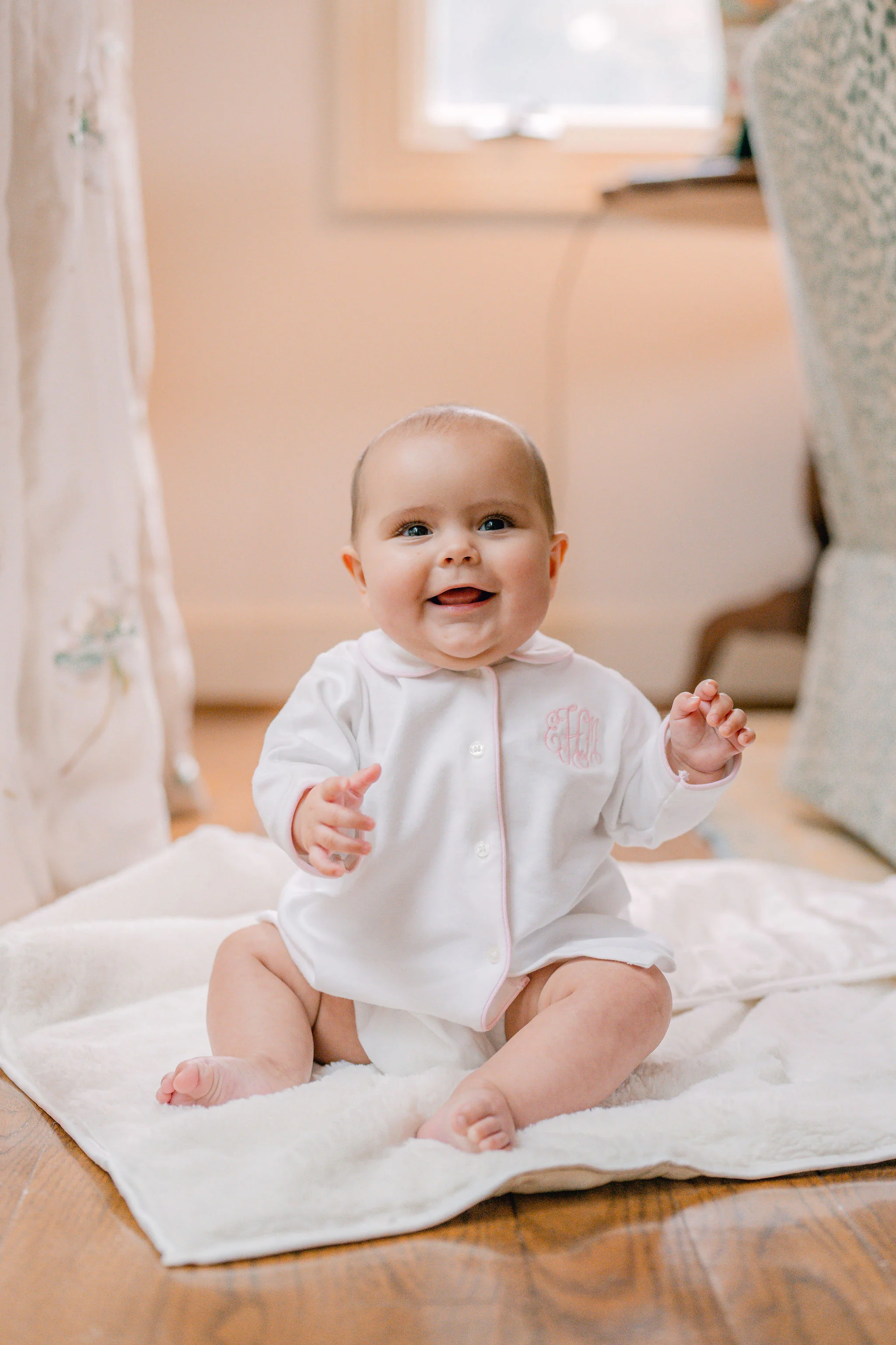 BABY COTTON KNIT LONG SLEEVE DIAPER SET - Image 3