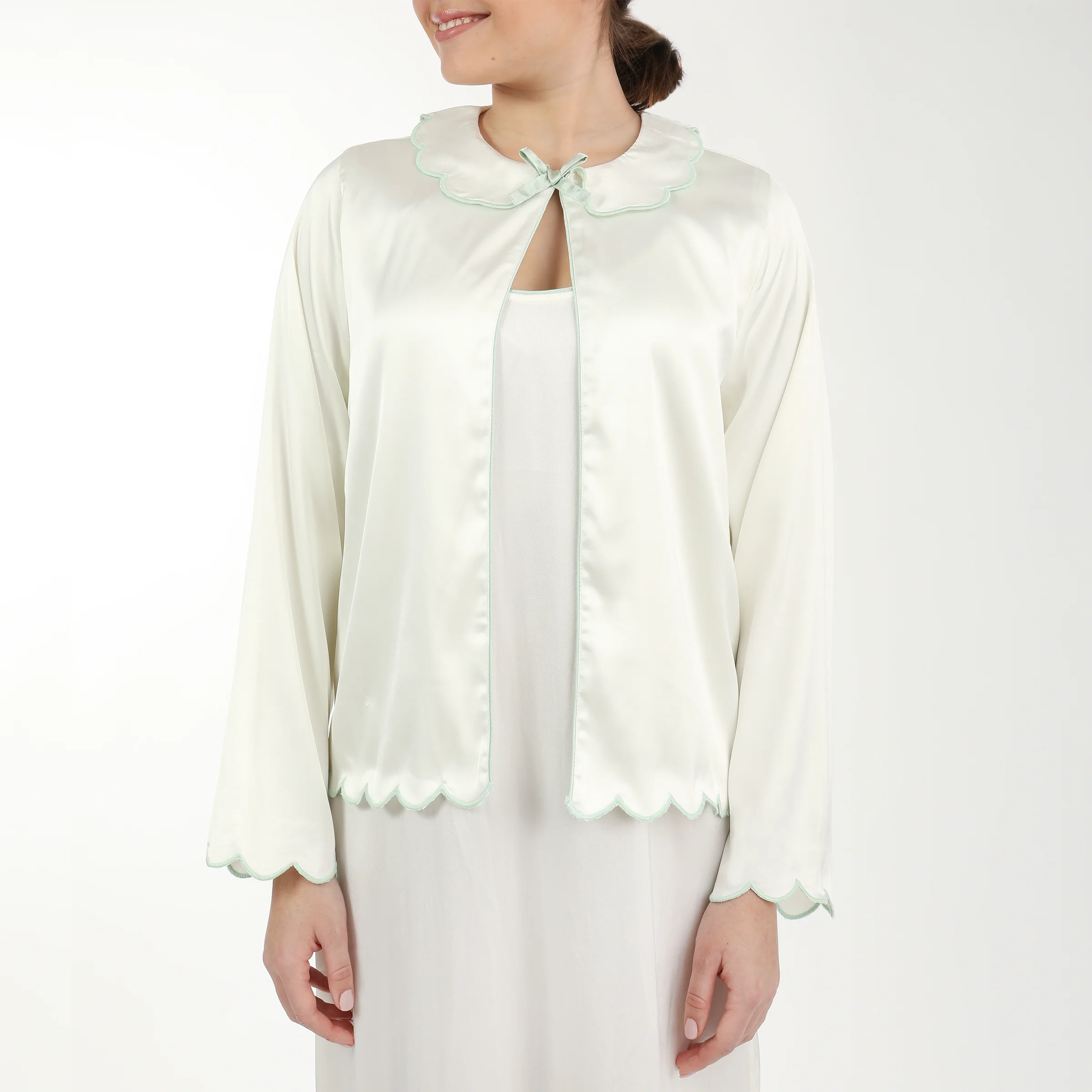 BIRDIE SATIN BEDJACKET - Image 4