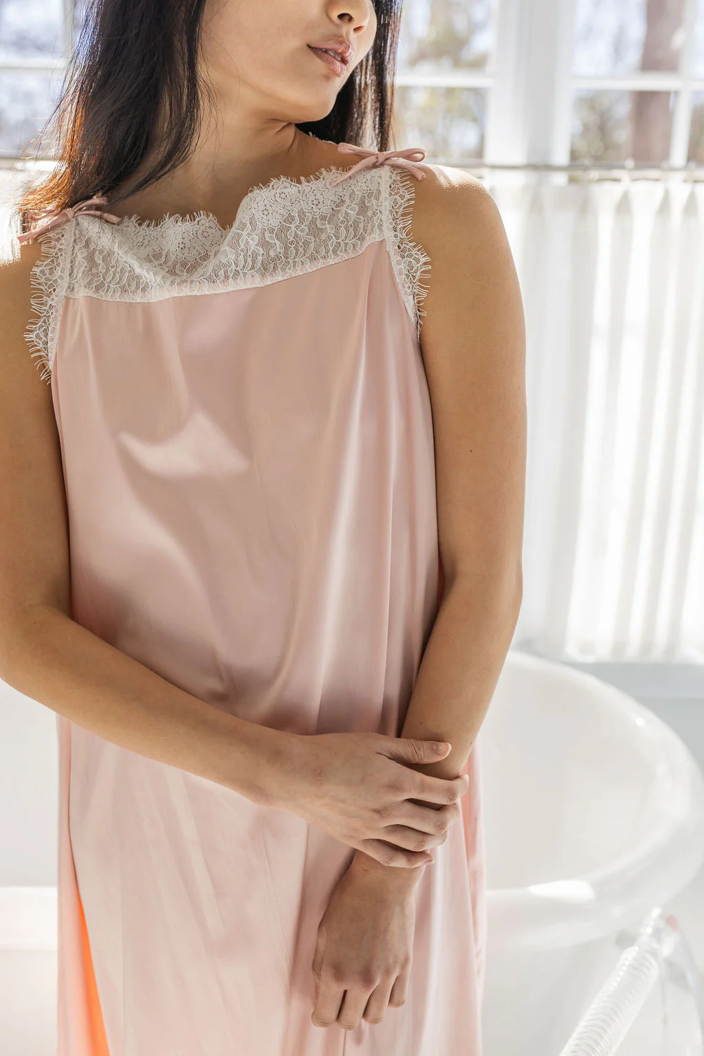 CHLOE LACE & SATIN NIGHTGOWN - Image 11