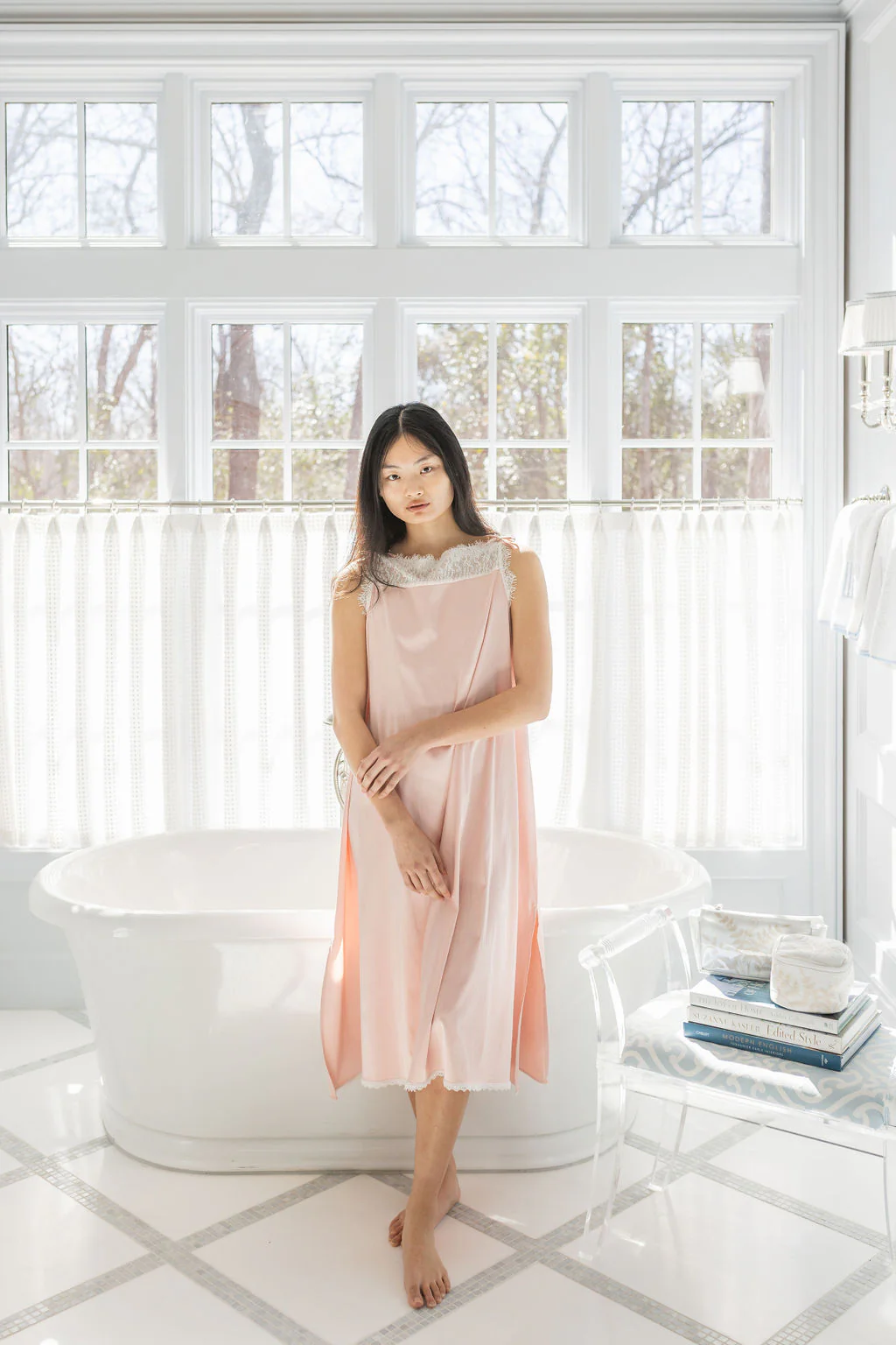 CHLOE LACE & SATIN NIGHTGOWN - Image 12