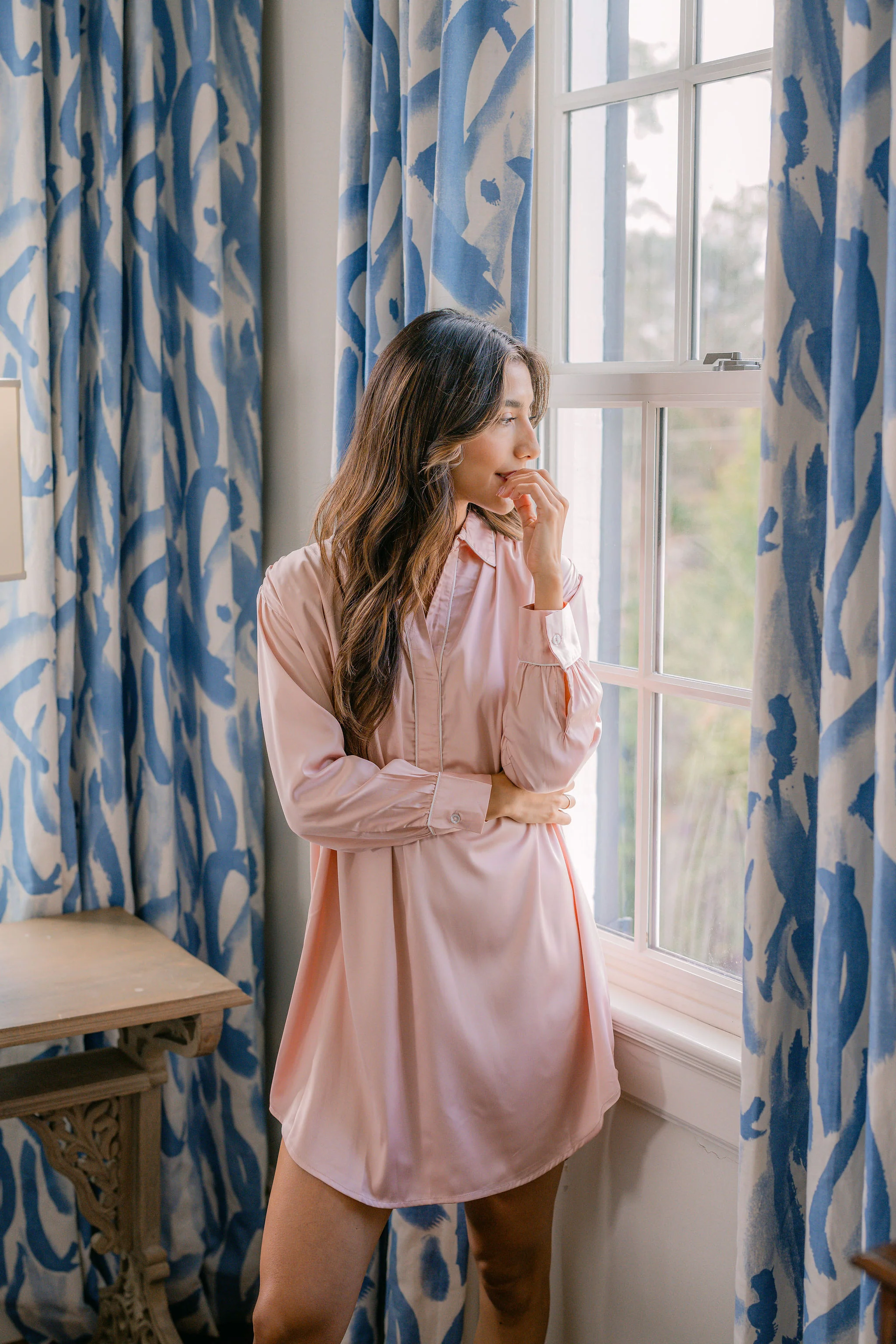 POP OVER CHLOE SATIN NIGHTSHIRT - Image 13