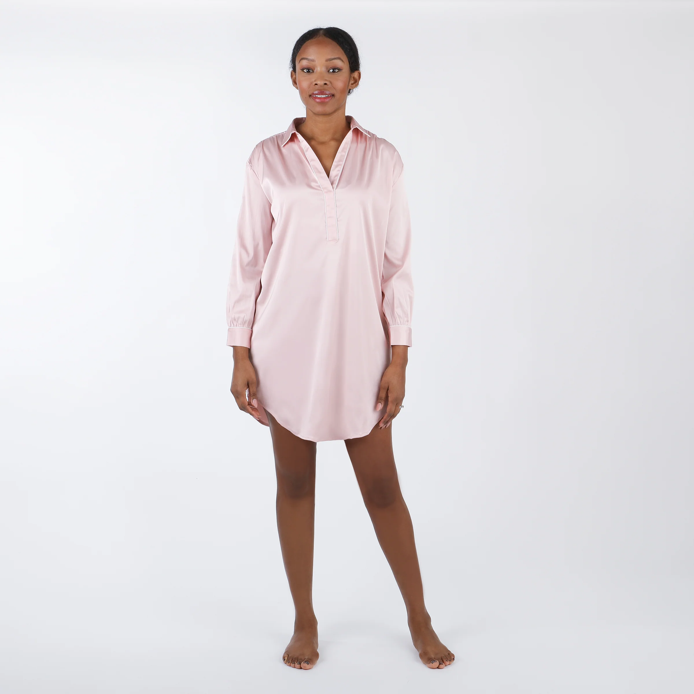 POP OVER CHLOE SATIN NIGHTSHIRT - Image 3