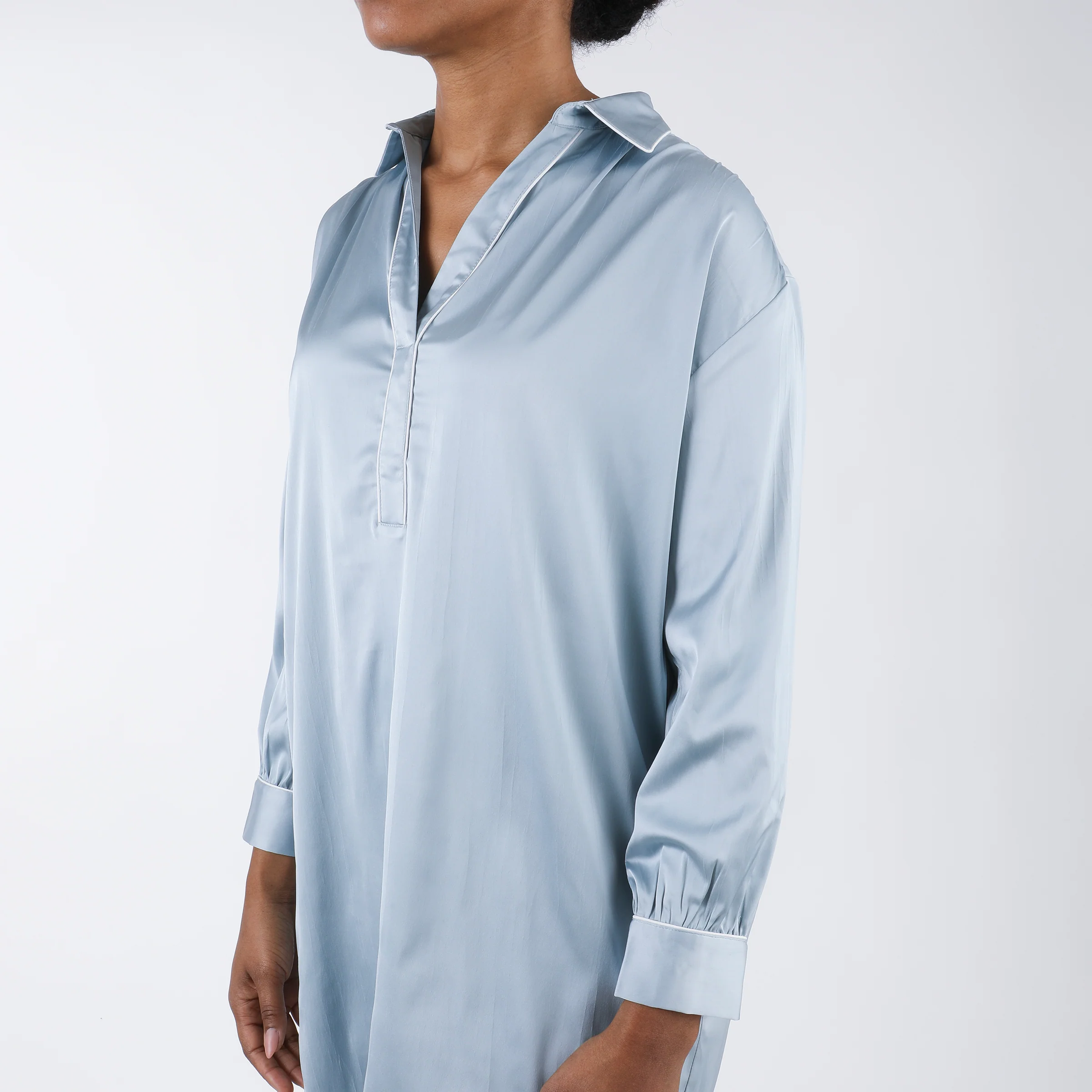 POP OVER CHLOE SATIN NIGHTSHIRT - Image 4