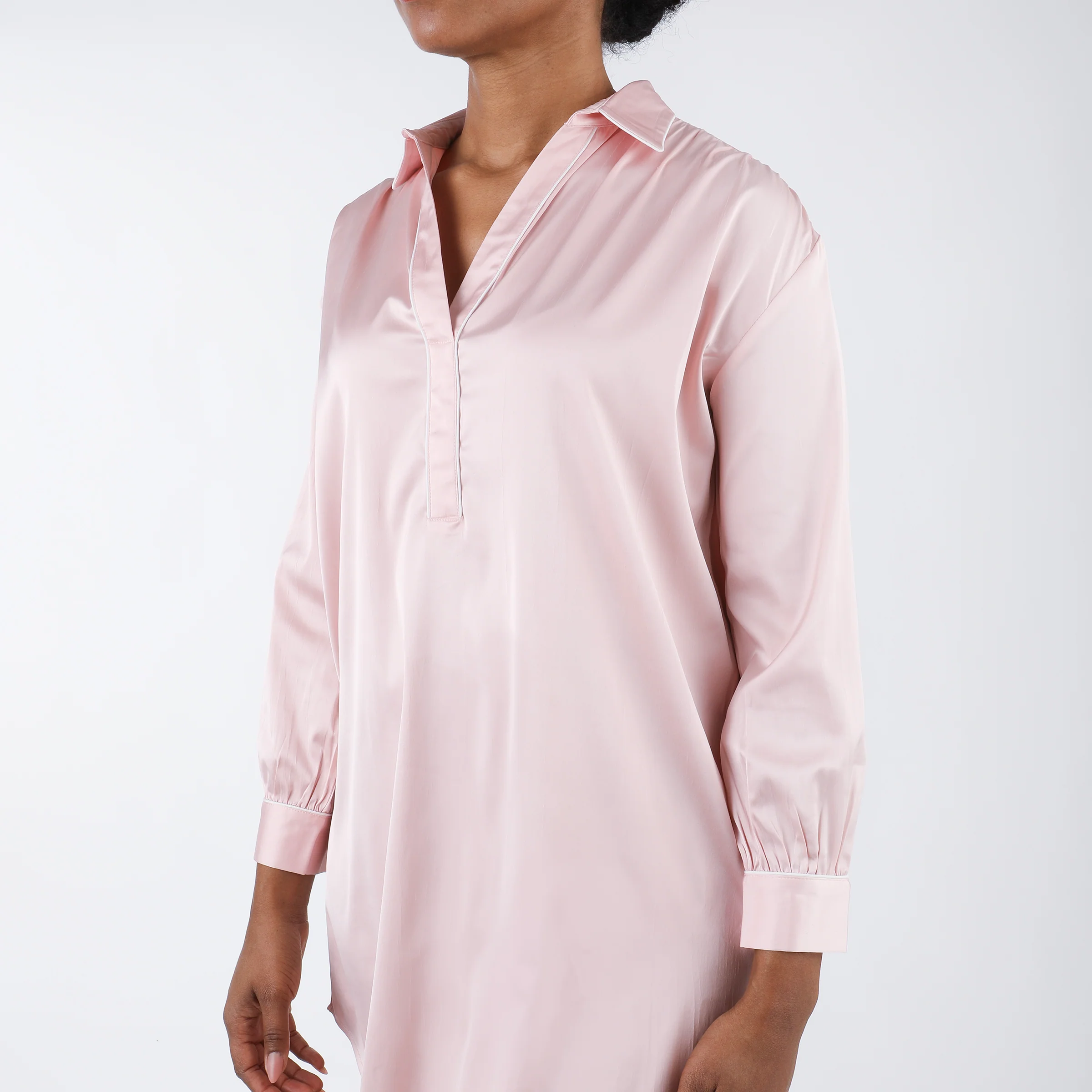 POP OVER CHLOE SATIN NIGHTSHIRT - Image 8