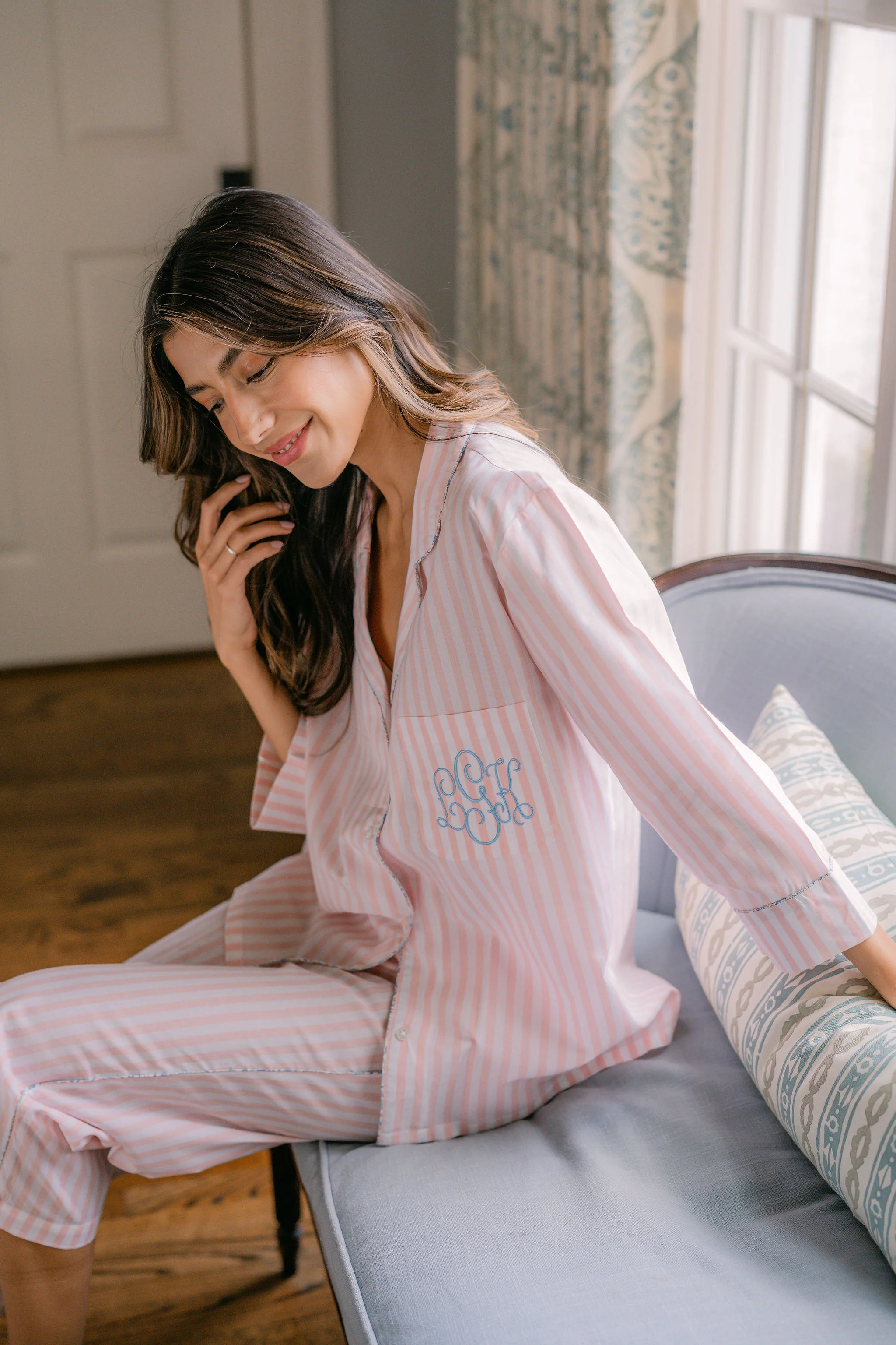 CLASSIC COTTON STRIPED CAPRI PAJAMAS - Image 17