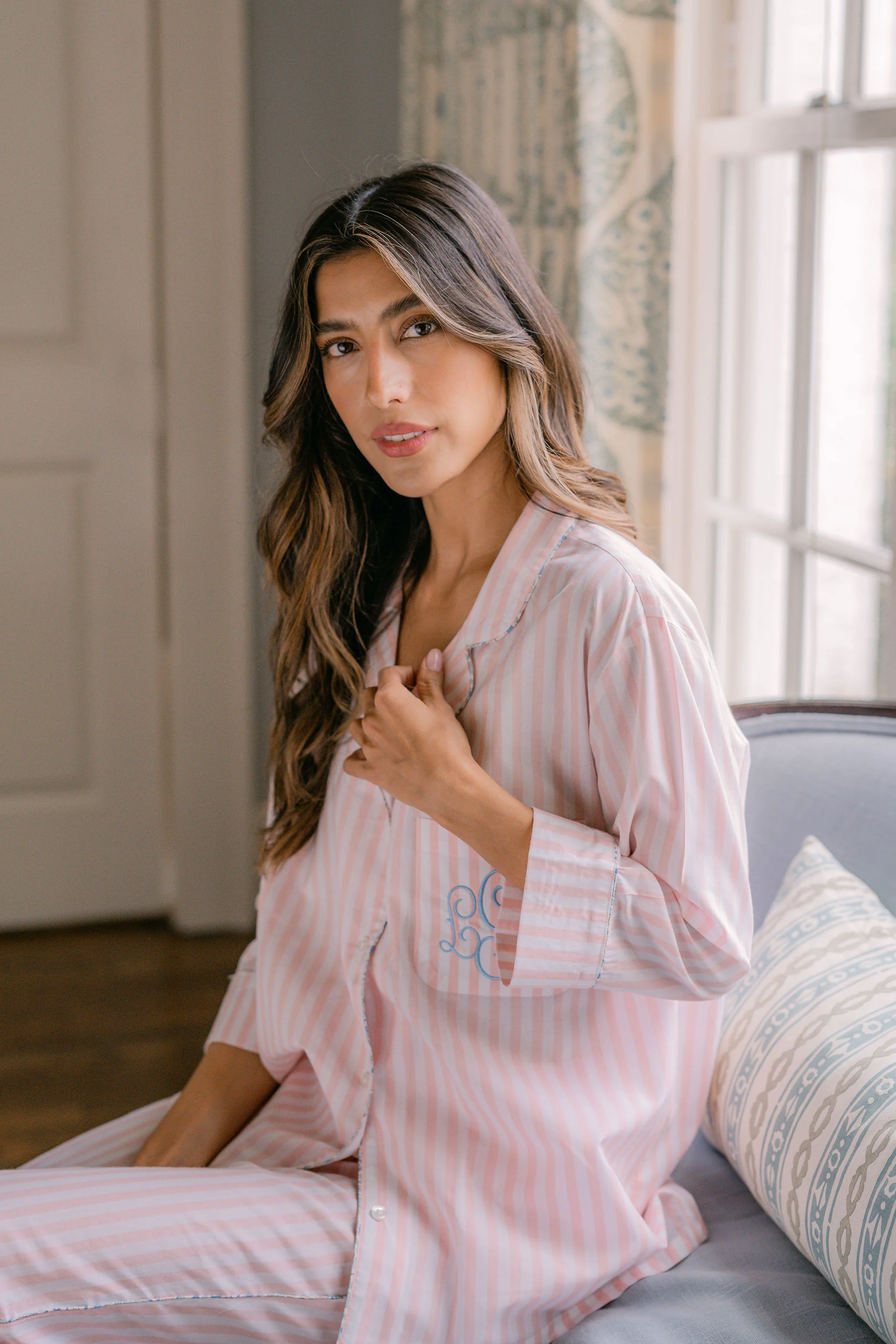 CLASSIC COTTON STRIPED CAPRI PAJAMAS - Image 19