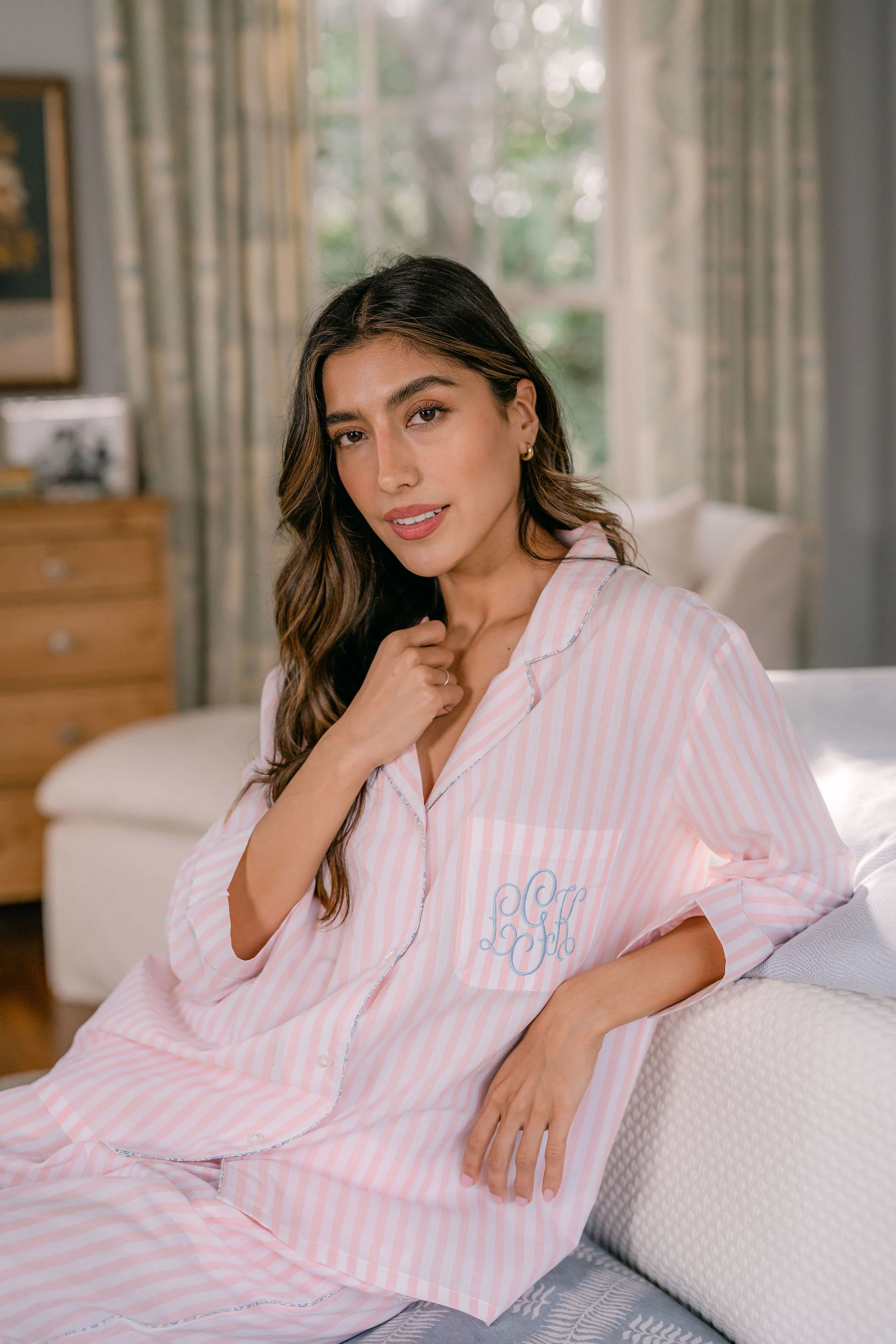 CLASSIC COTTON STRIPED CAPRI PAJAMAS - Image 23