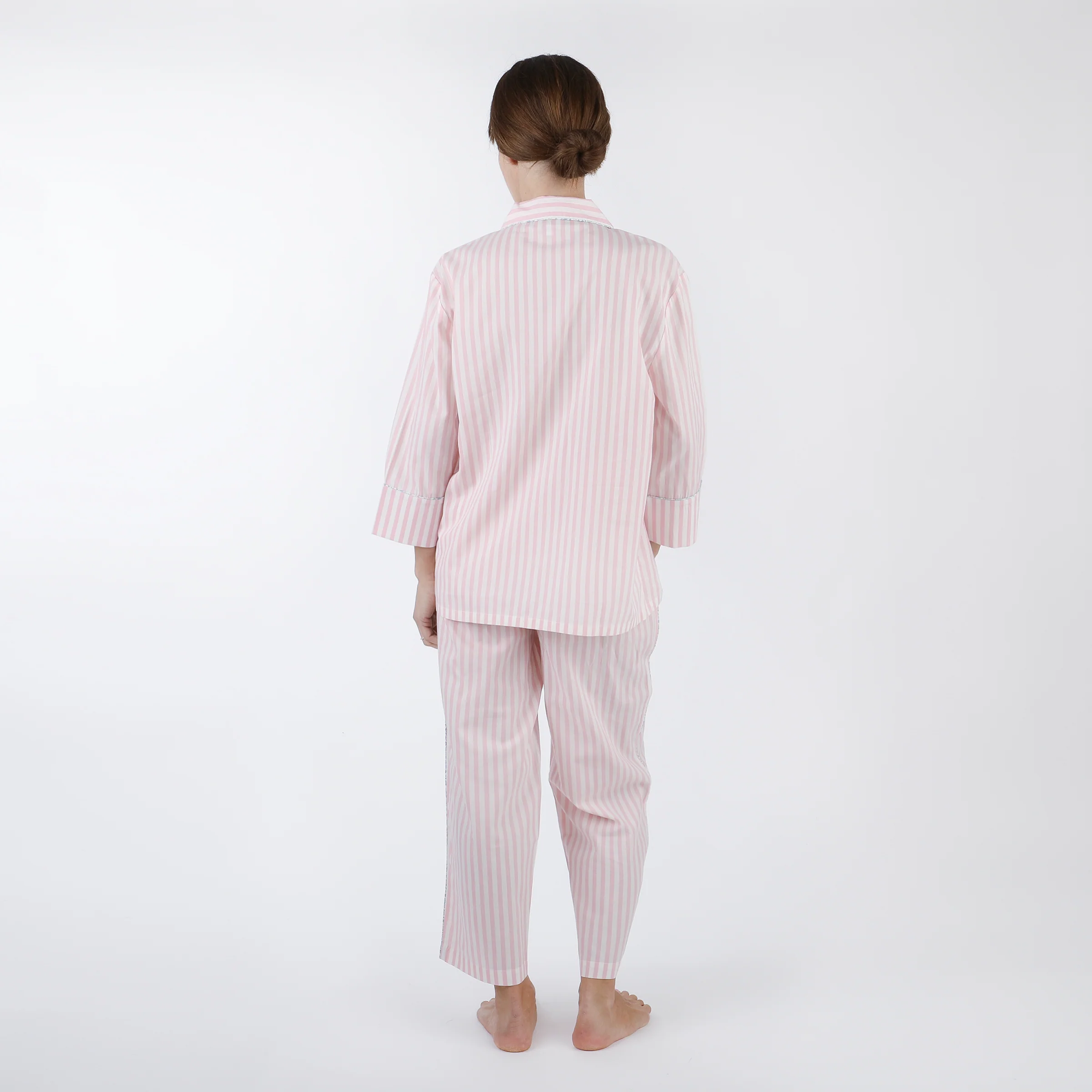 CLASSIC COTTON STRIPED CAPRI PAJAMAS - Image 5