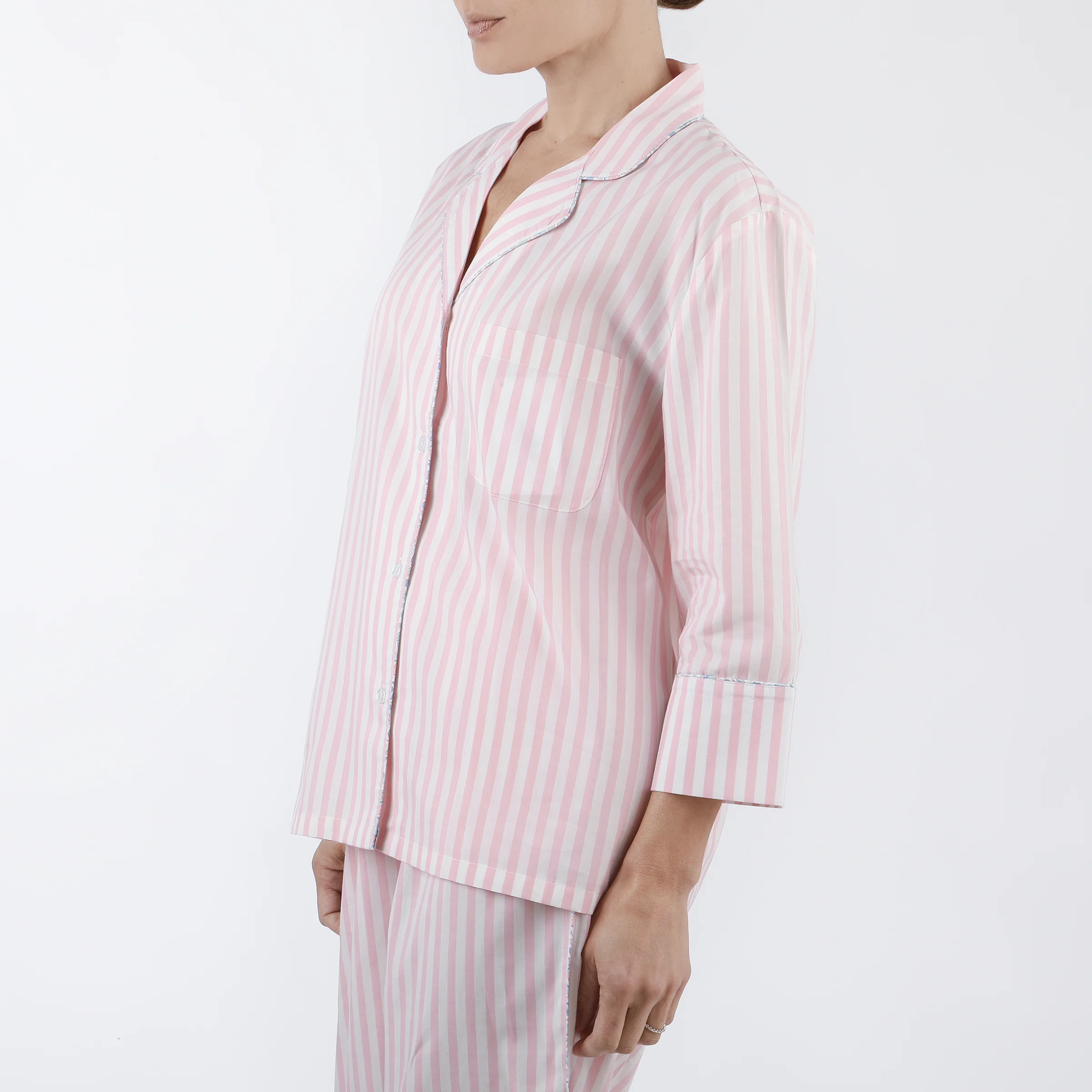 CLASSIC COTTON STRIPED CAPRI PAJAMAS - Image 6
