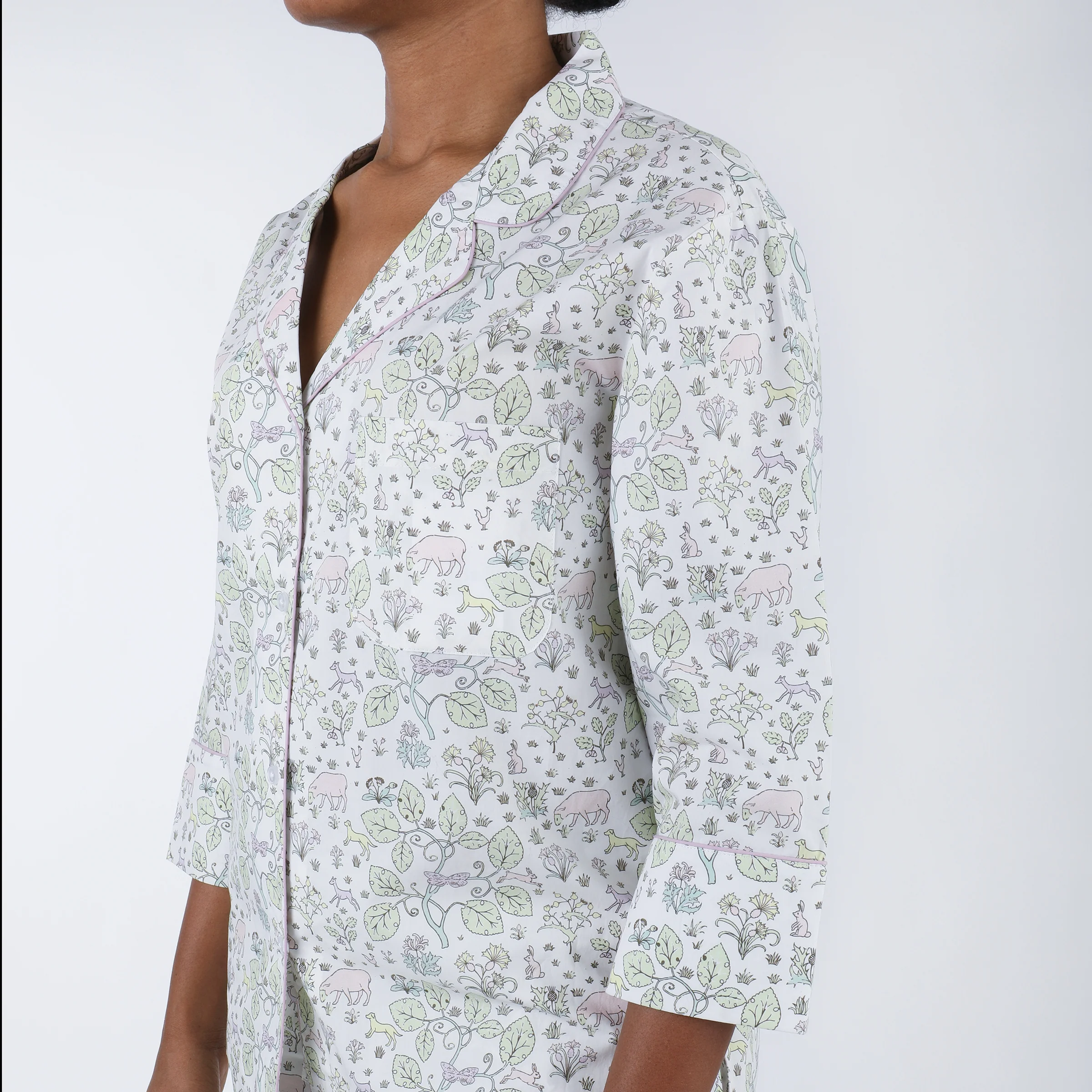 CLASSIC COTTON PAJAMAS IN EMMIE FLORAL - Image 4
