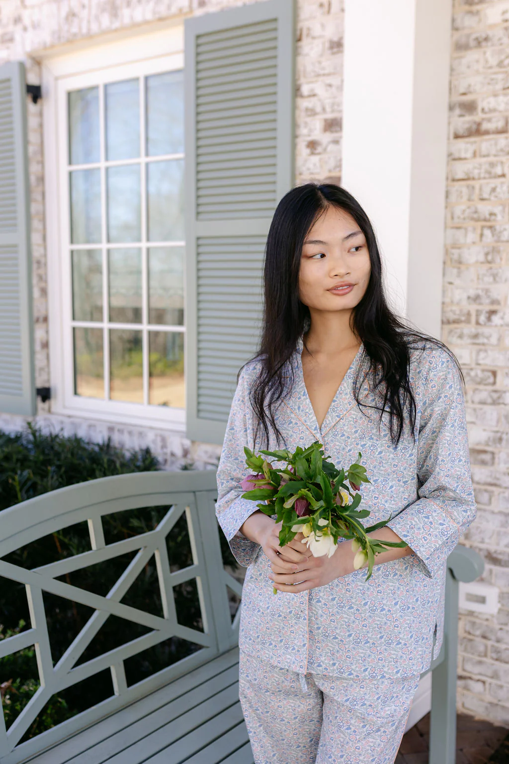 CLASSIC COTTON PAJAMAS IN FRENCH FLORAL - Image 5