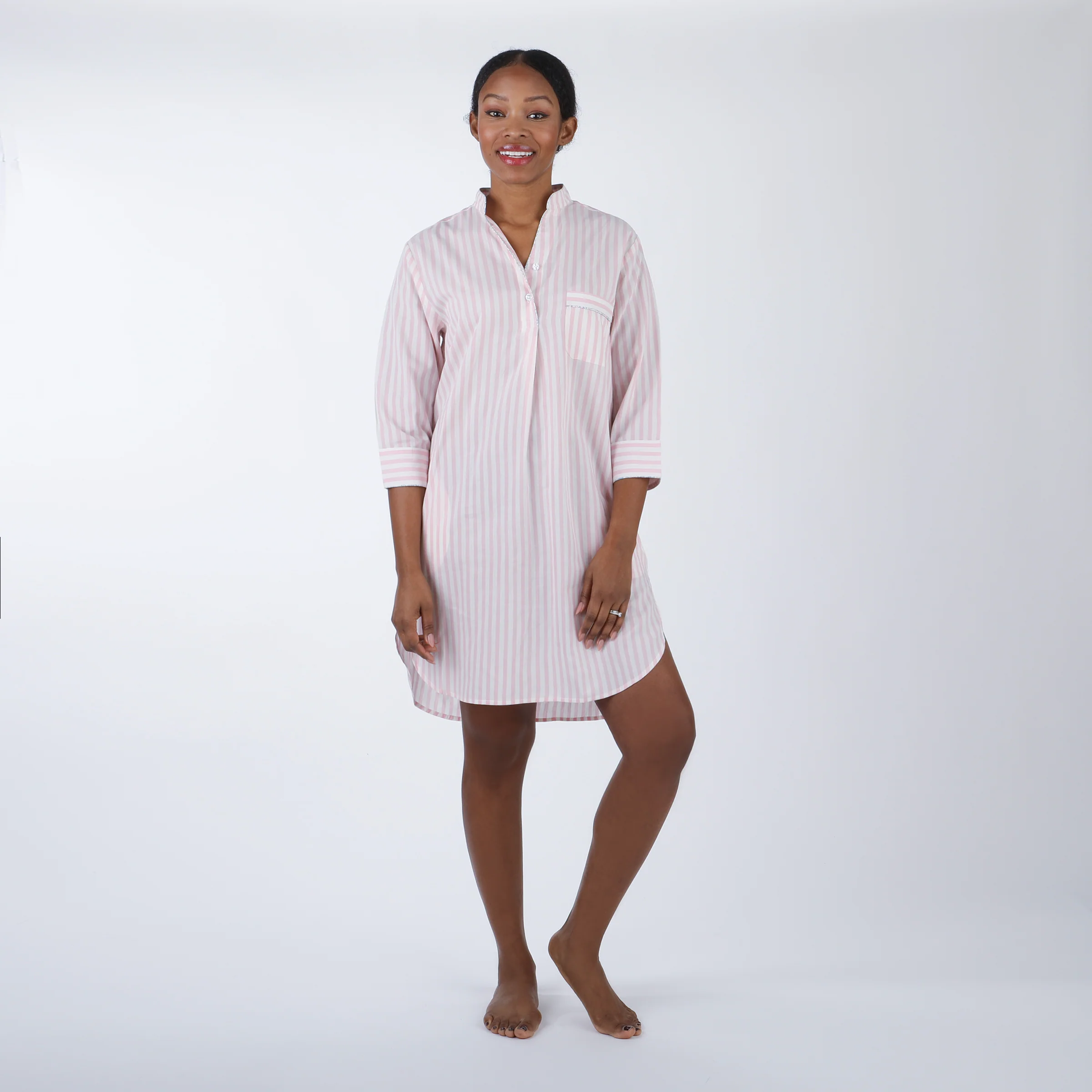 CLASSIC COTTON STRIPED NIGHTSHIRT - Image 7