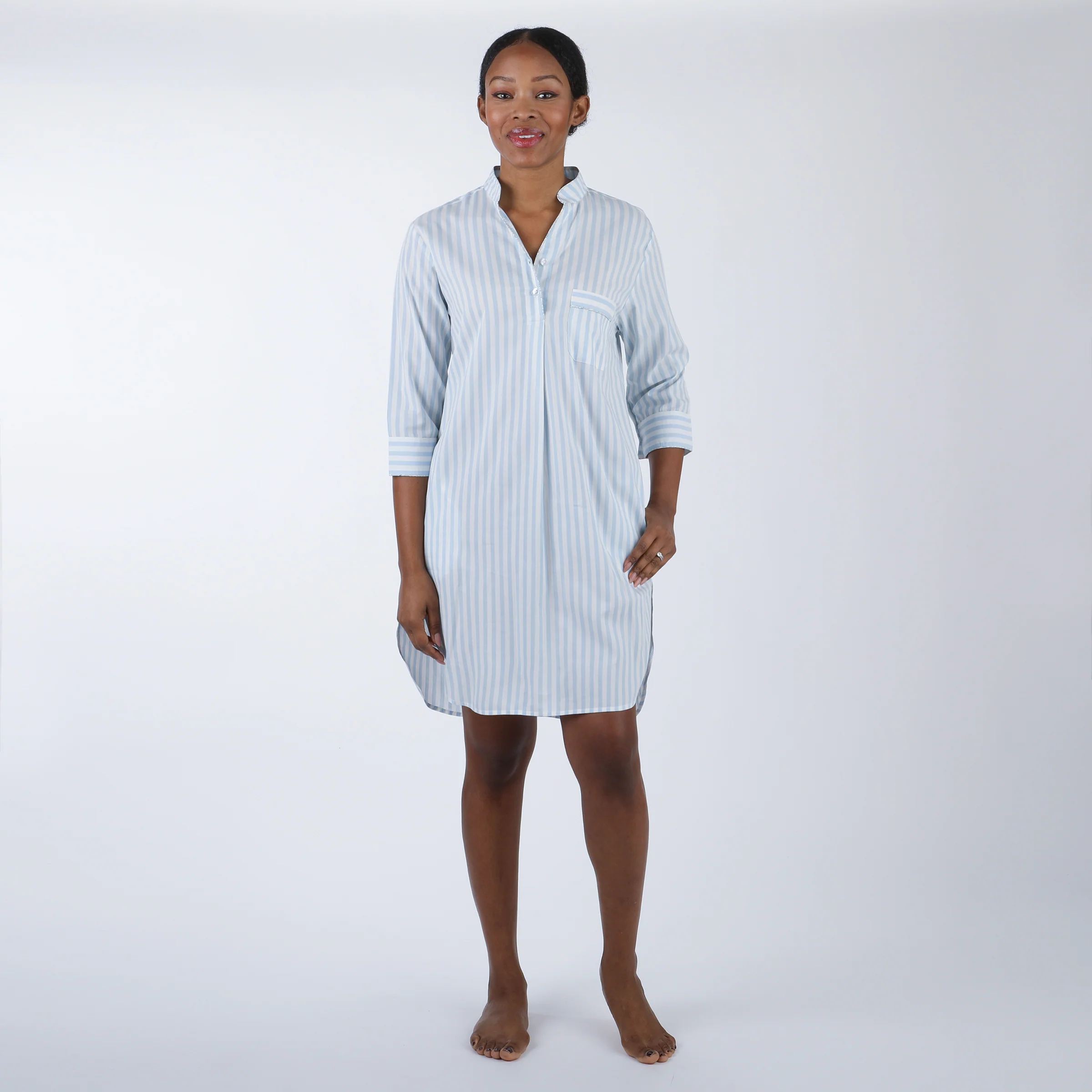 CLASSIC COTTON STRIPED NIGHTSHIRT - Image 8