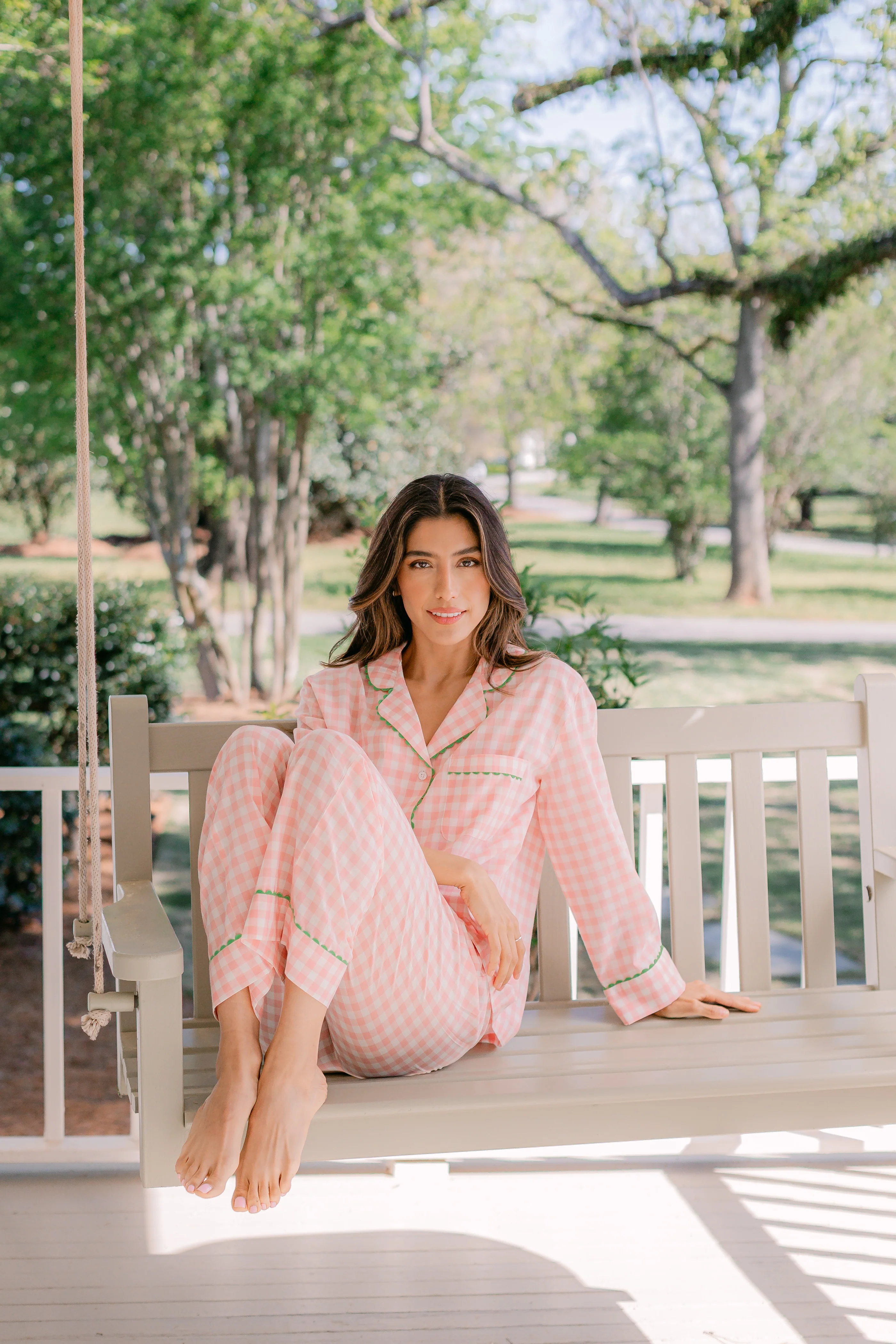 CLASSIC GINGHAM CHECK PAJAMAS W/ RIC RAK TRIM - Image 16