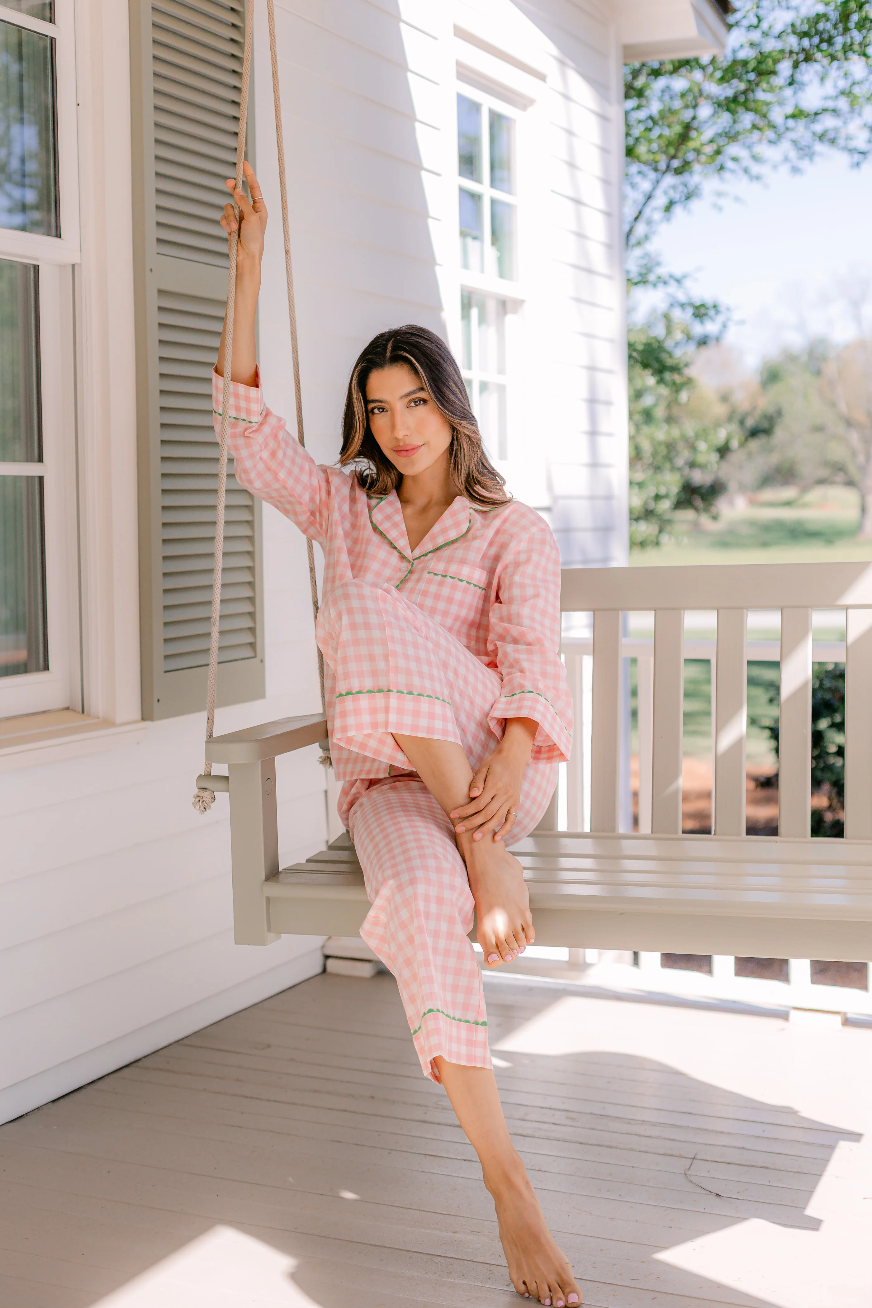 CLASSIC GINGHAM CHECK PAJAMAS W/ RIC RAK TRIM - Image 17