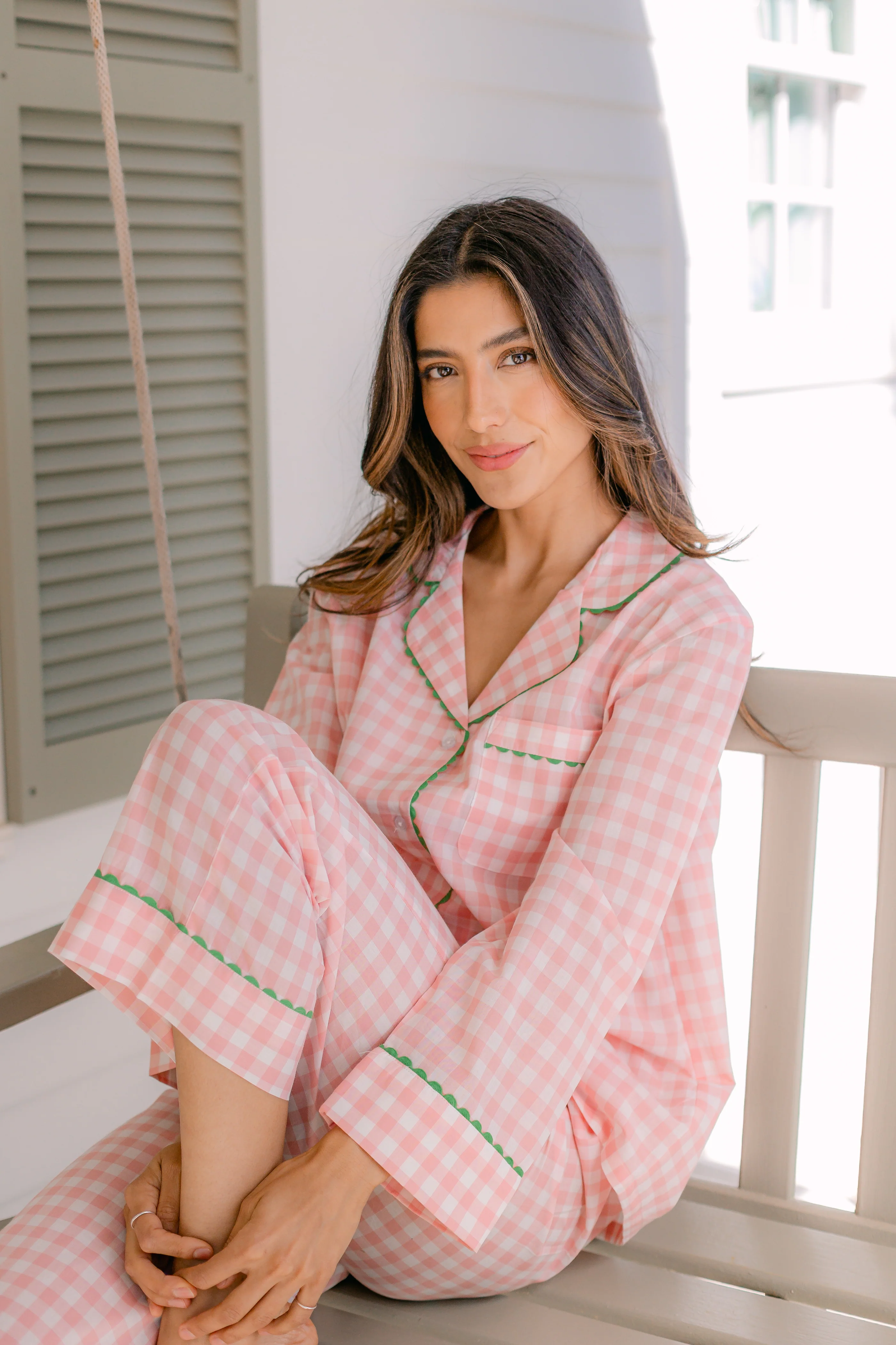 CLASSIC GINGHAM CHECK PAJAMAS W/ RIC RAK TRIM - Image 18