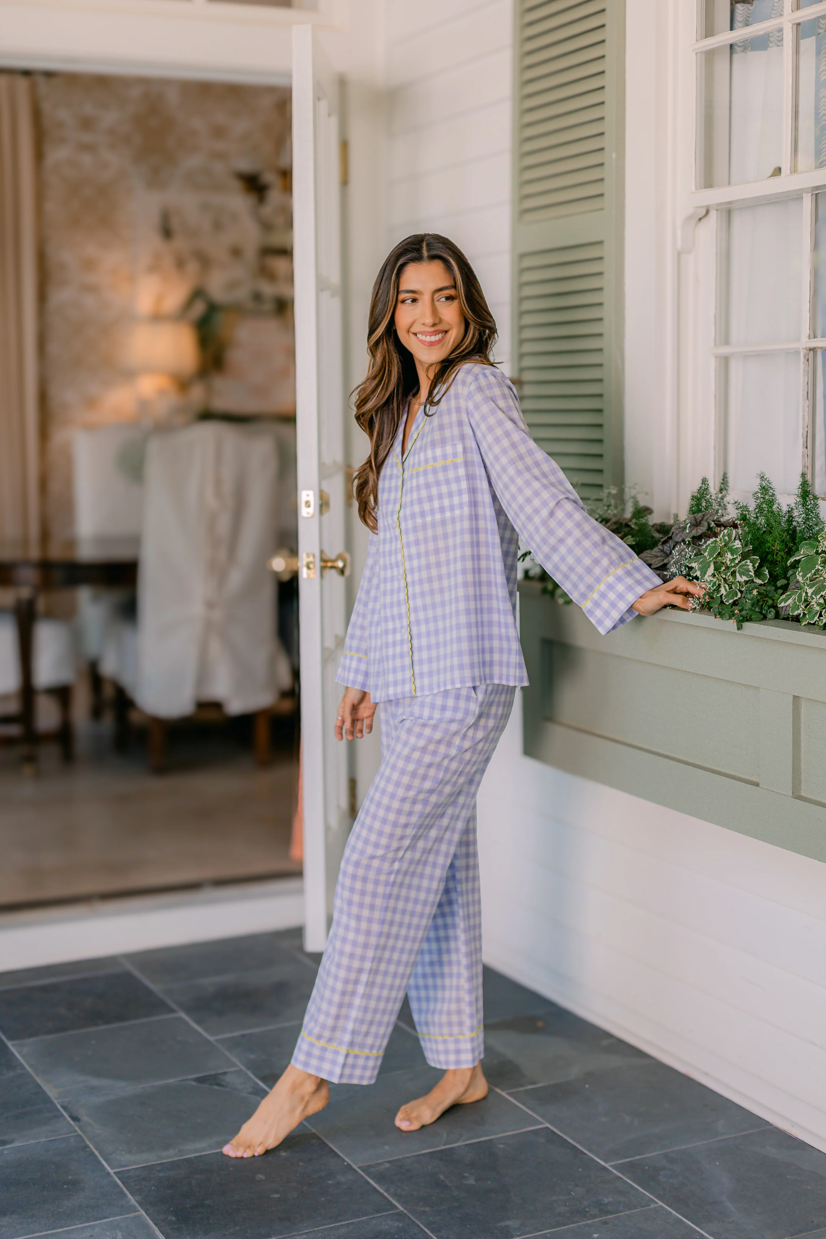 CLASSIC GINGHAM CHECK PAJAMAS W/ RIC RAK TRIM - Image 19