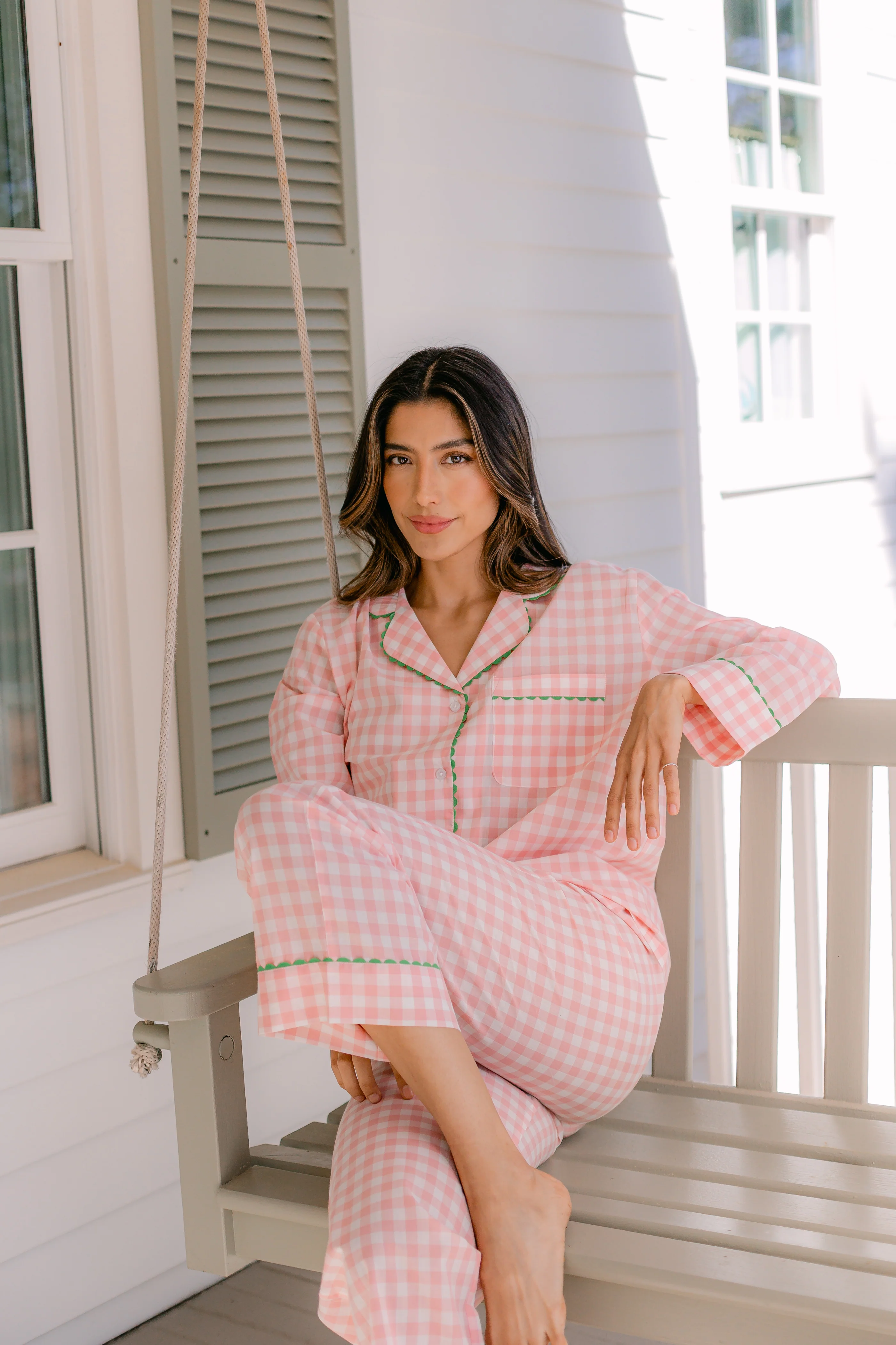 CLASSIC GINGHAM CHECK PAJAMAS W/ RIC RAK TRIM - Image 20