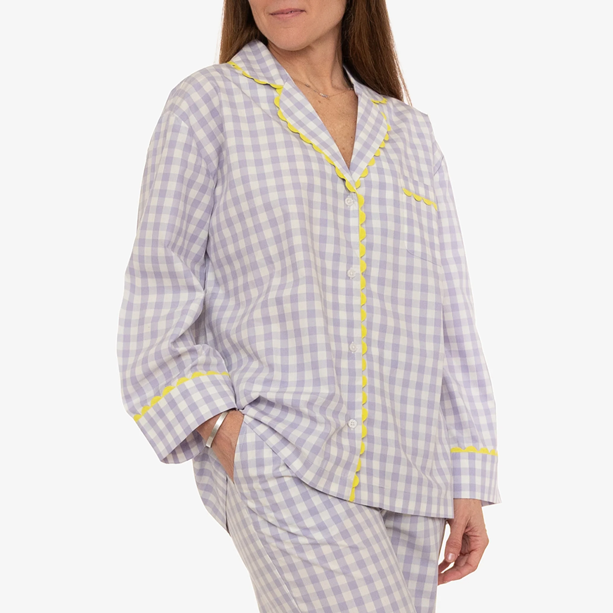 CLASSIC GINGHAM CHECK PAJAMAS W/ RIC RAK TRIM - Image 26