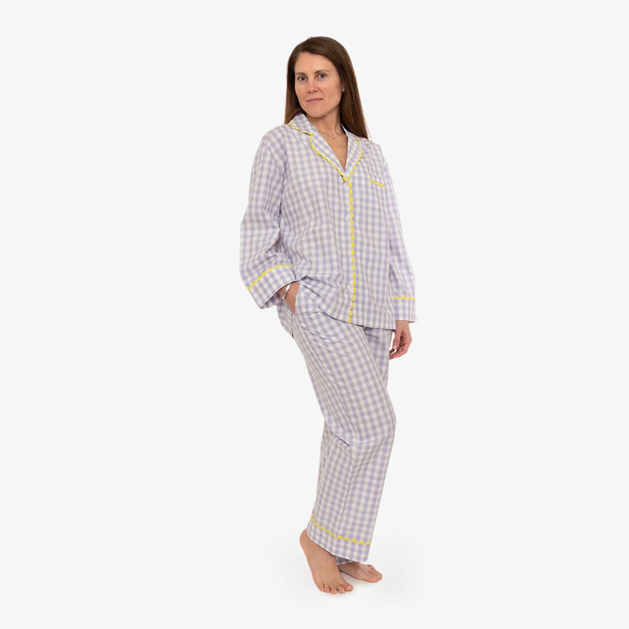 CLASSIC GINGHAM CHECK PAJAMAS W/ RIC RAK TRIM - Image 27