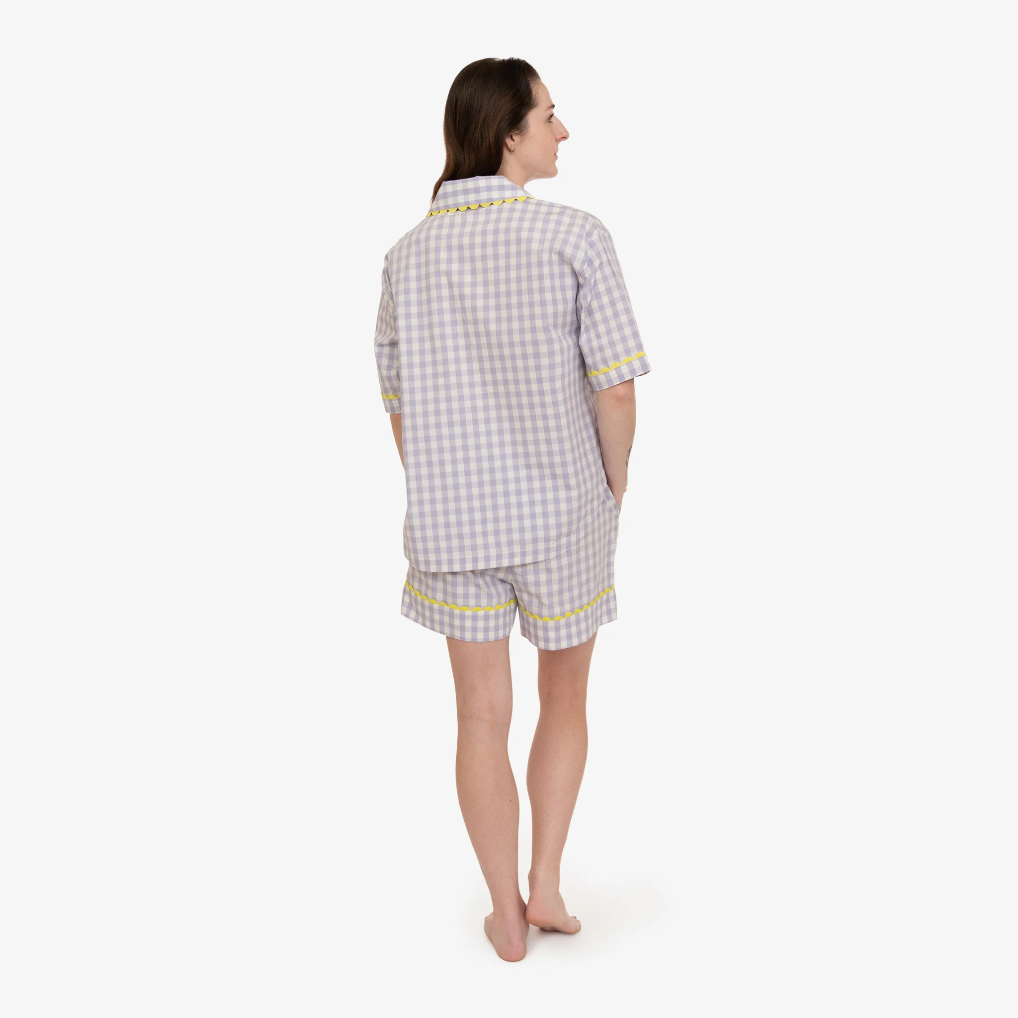 CLASSIC GINGHAM CHECK SHORT PAJAMAS W/ RIC RAK TRIM - Image 17