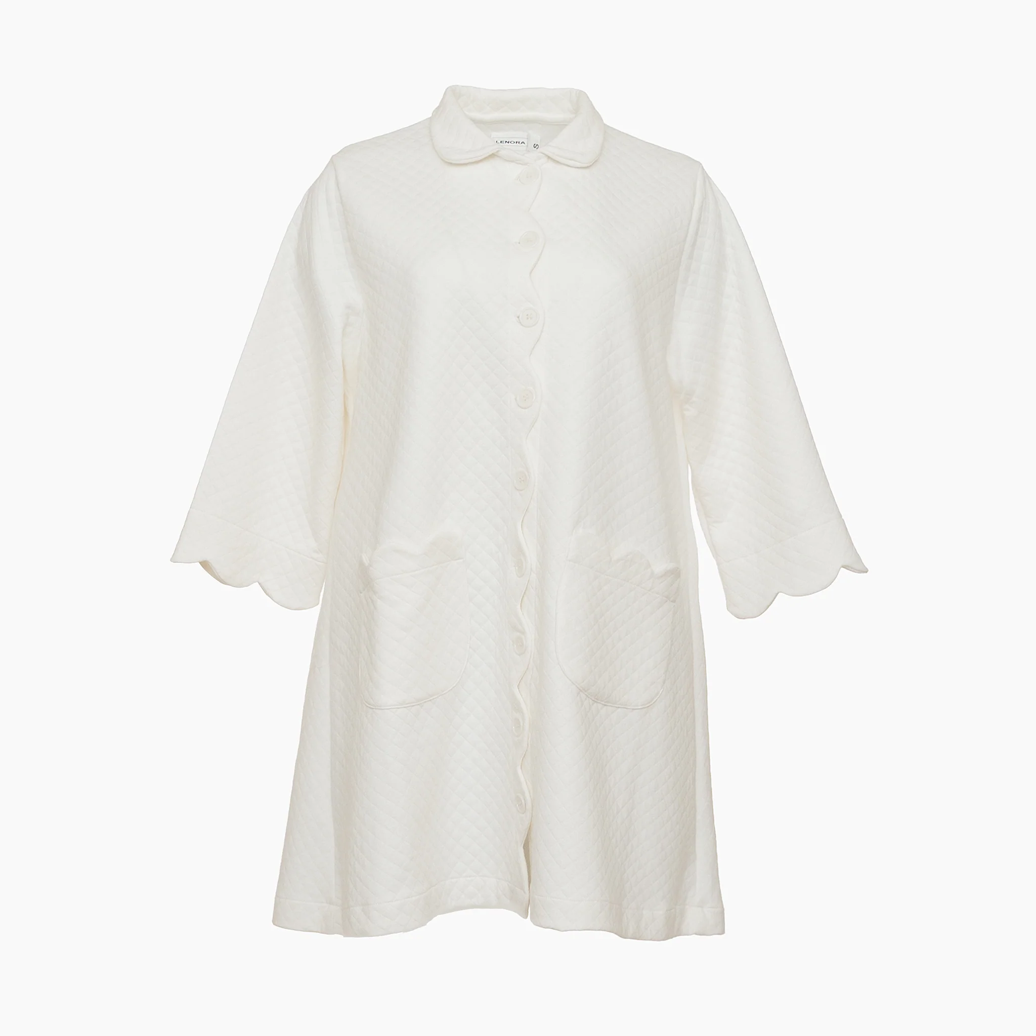 QUILTED BUTTON FRONT ROBE