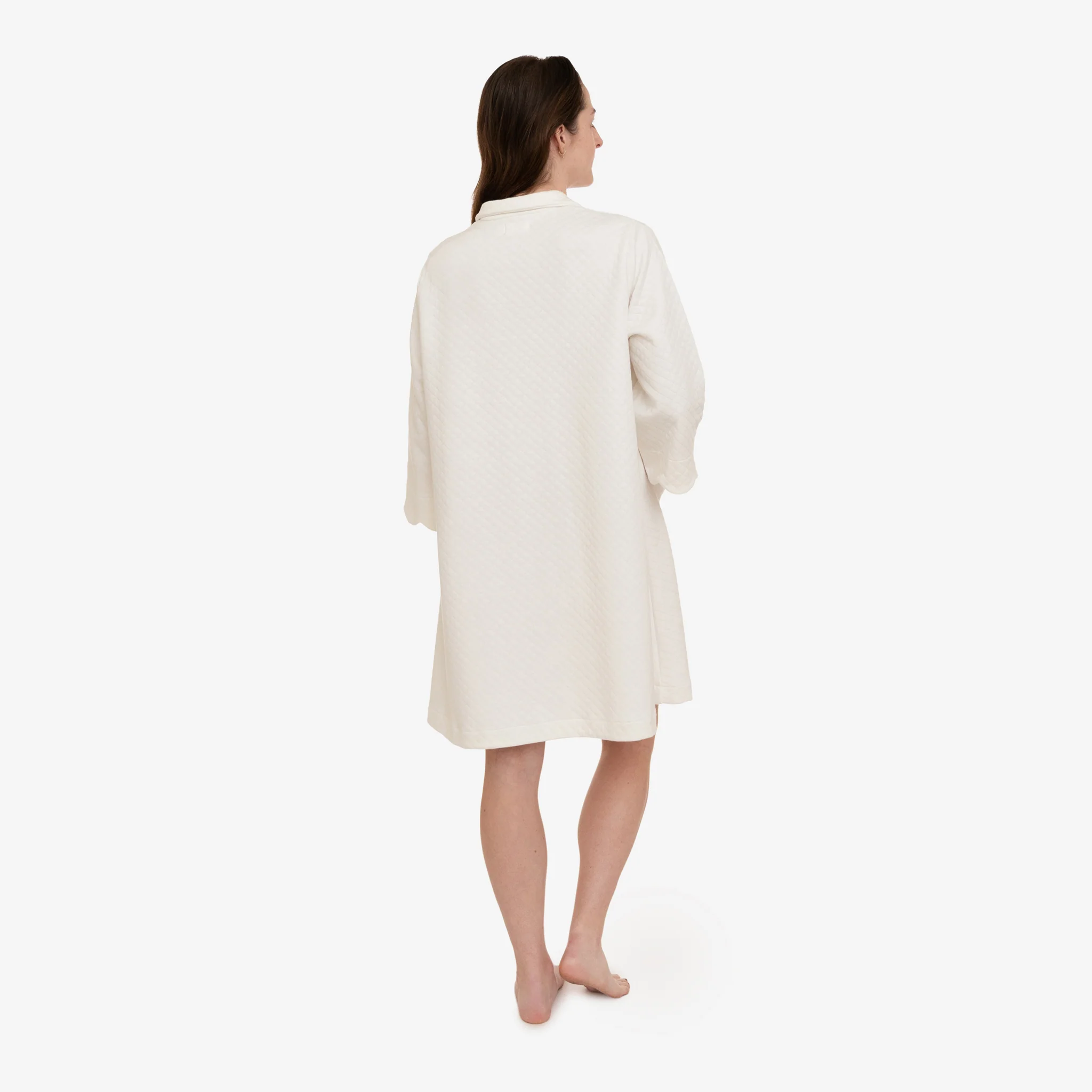 QUILTED BUTTON FRONT ROBE - Image 13