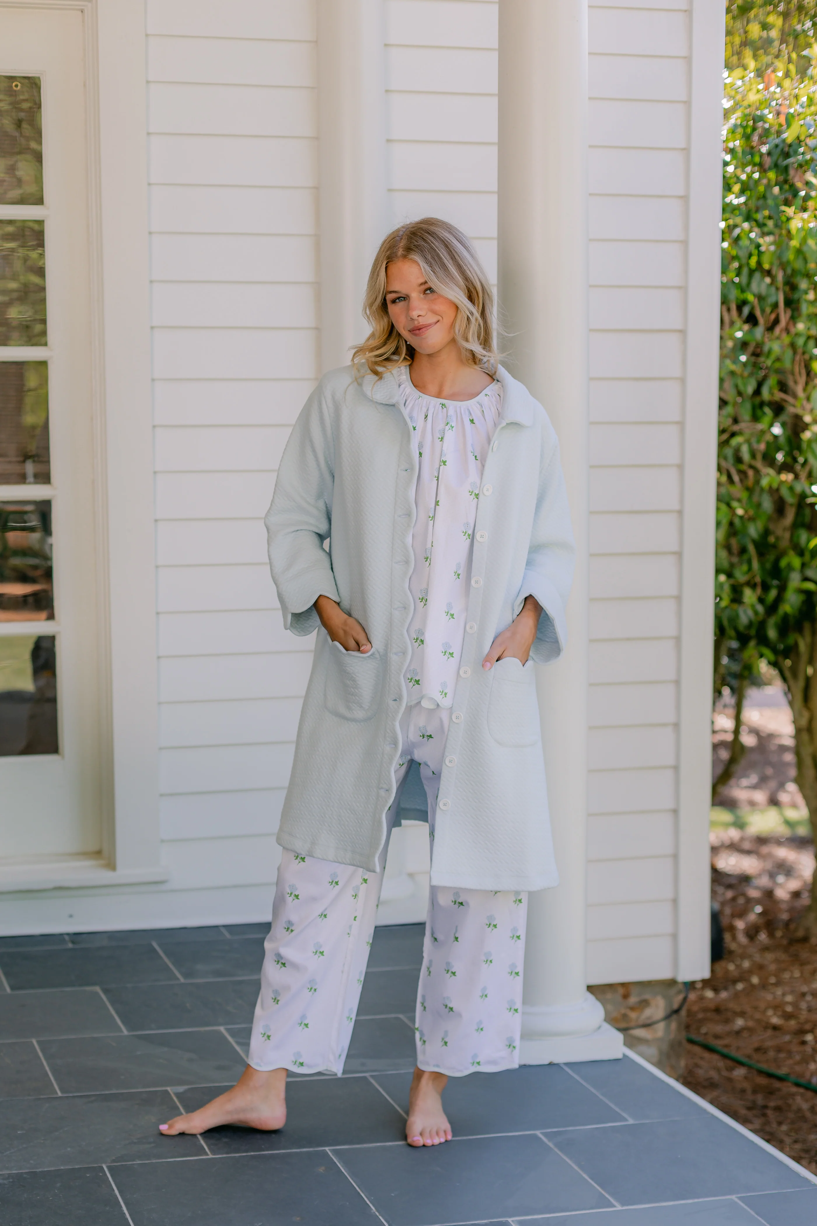 QUILTED BUTTON FRONT ROBE - Image 5
