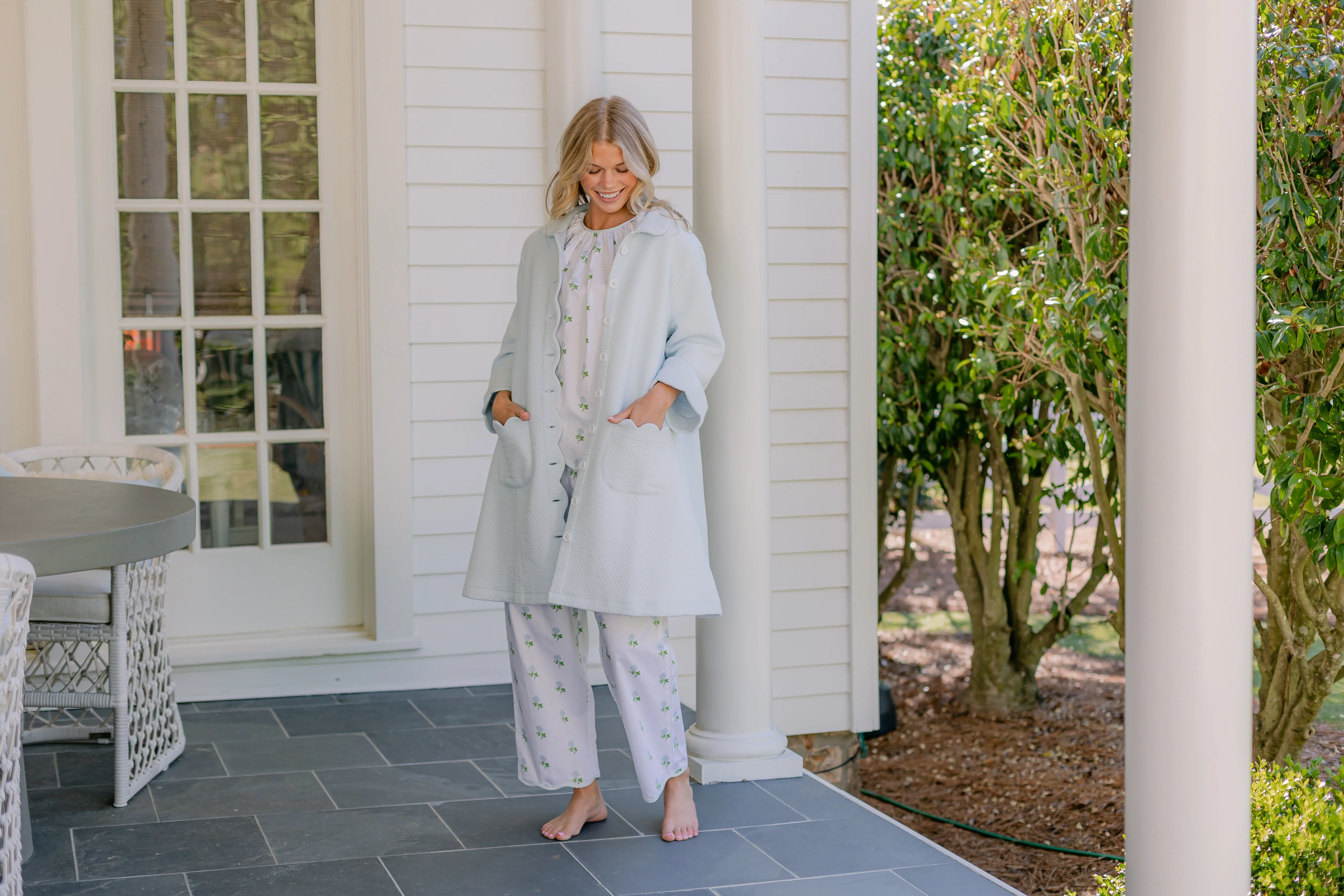 QUILTED BUTTON FRONT ROBE - Image 6