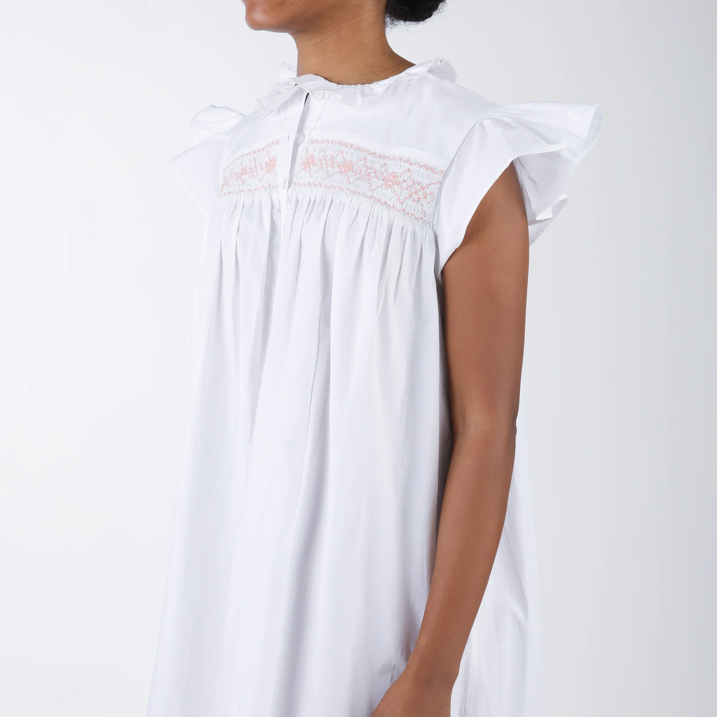 EMILY COTTON SMOCKED NIGHTGOWN - Image 7