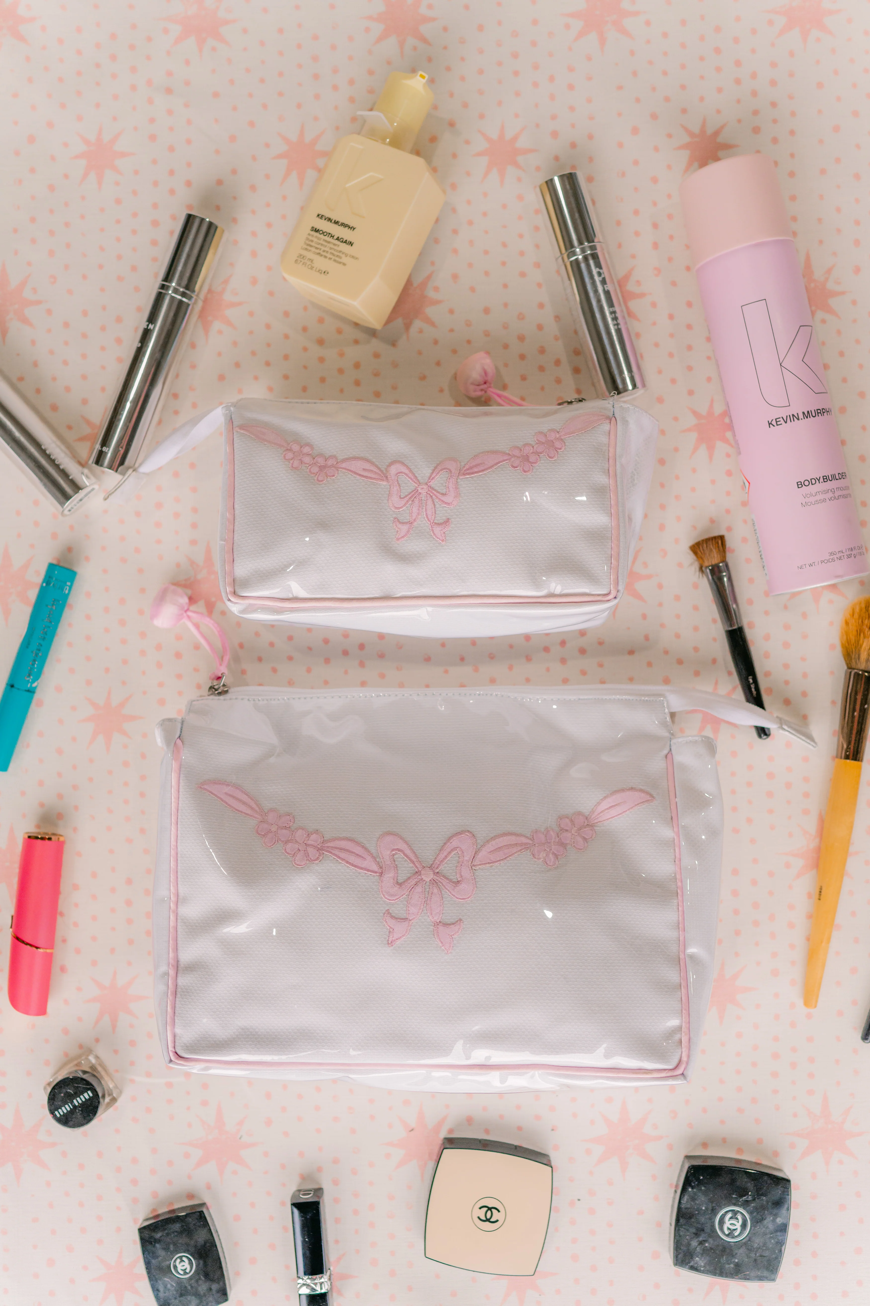 FLORAL BOW LARGE MAKEUP BAG - Image 6