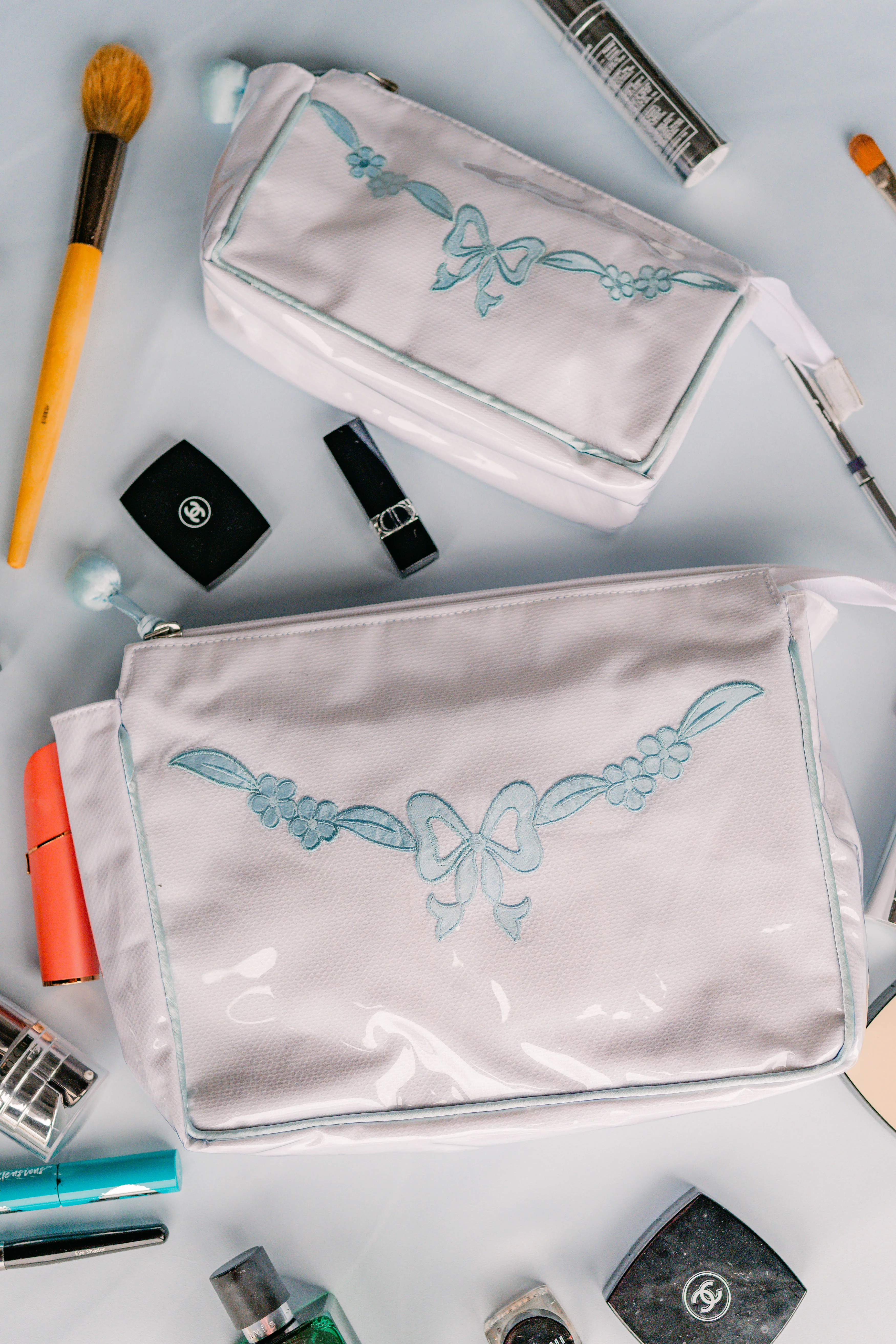 FLORAL BOW SMALL MAKEUP BAG - Image 4