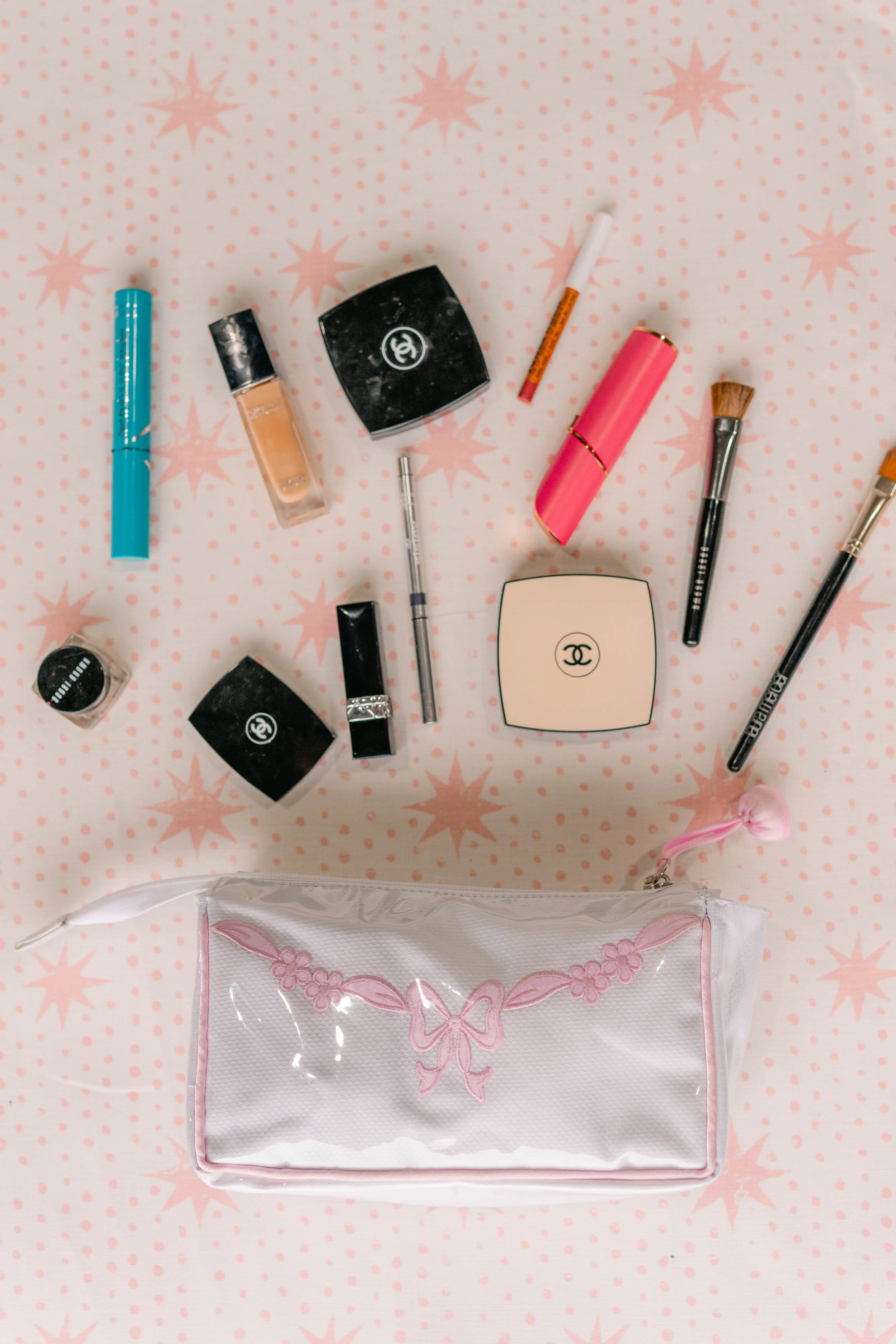 FLORAL BOW SMALL MAKEUP BAG - Image 5