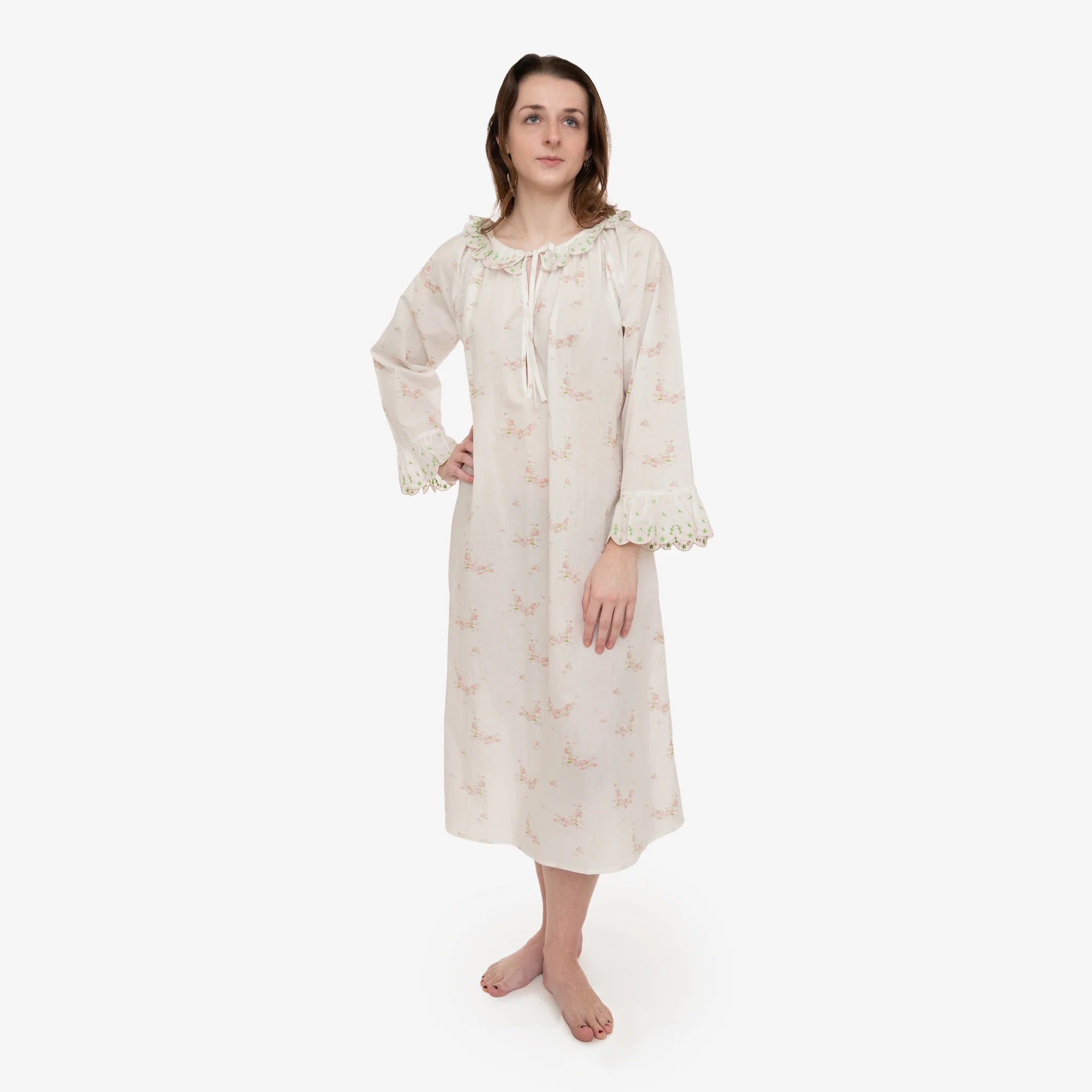 LUCY RUFFLE LONG SLEEVE NIGHTGOWN - Image 14