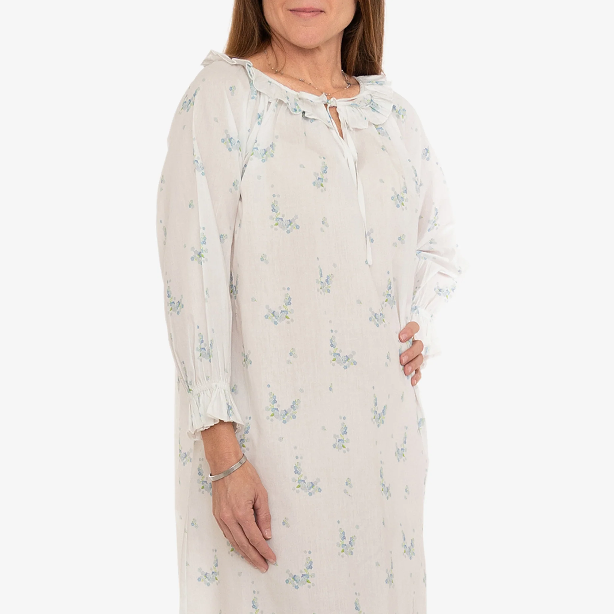 LUCY RUFFLE LONG SLEEVE NIGHTGOWN - Image 19