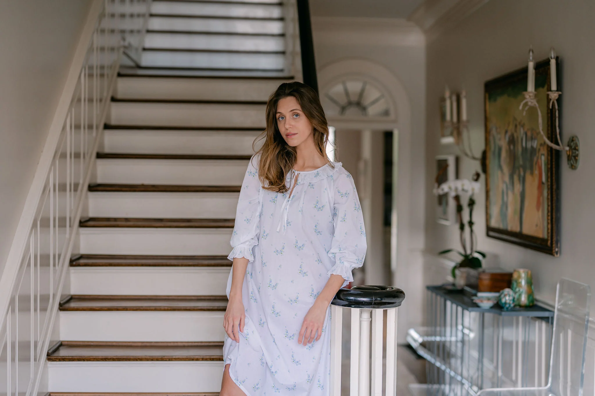 LUCY RUFFLE LONG SLEEVE NIGHTGOWN - Image 5