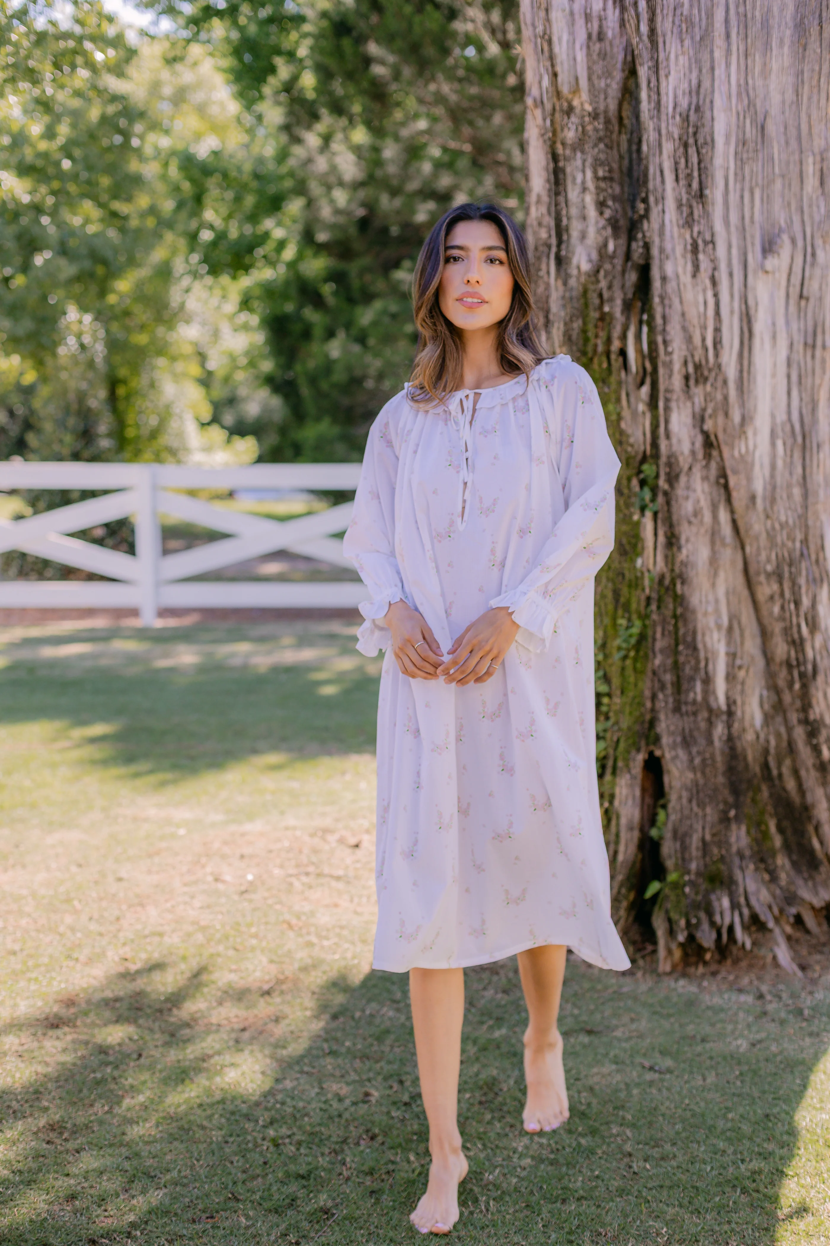 LUCY RUFFLE LONG SLEEVE NIGHTGOWN - Image 9