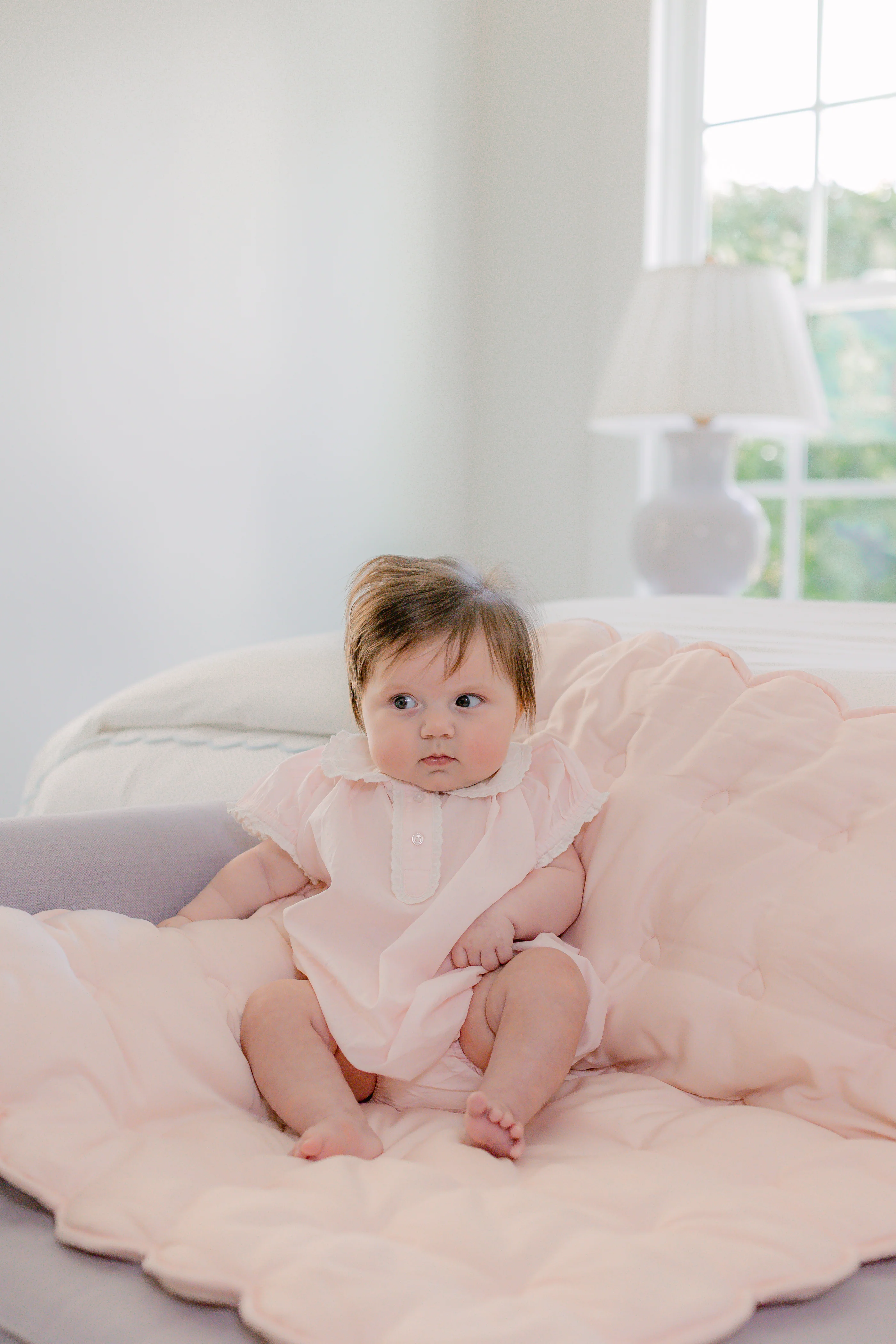 HEARTS & STARS QUILTED SATIN BABY BLANKET - Image 8