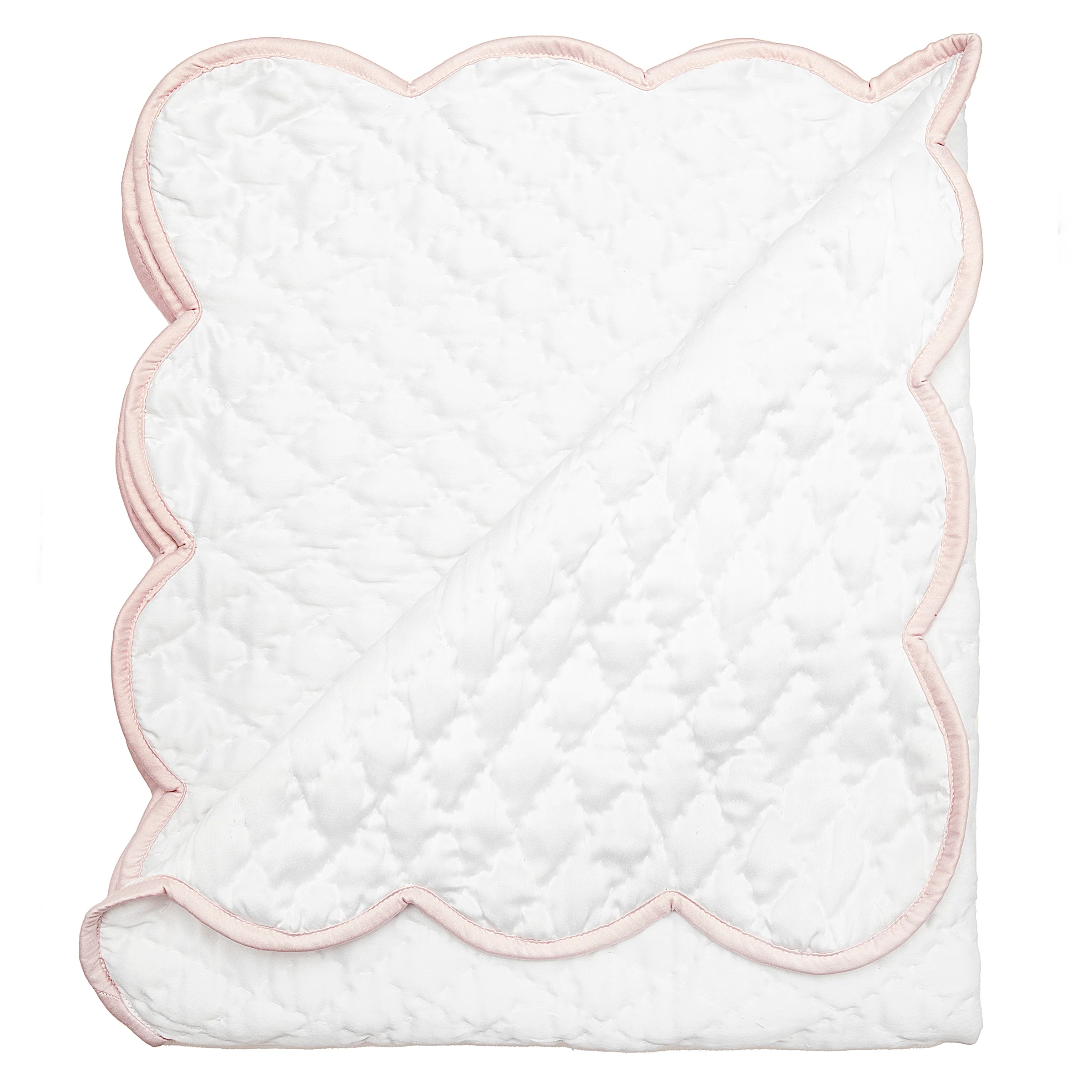 BABY HAND QUILTED SATIN BLANKET - Image 3