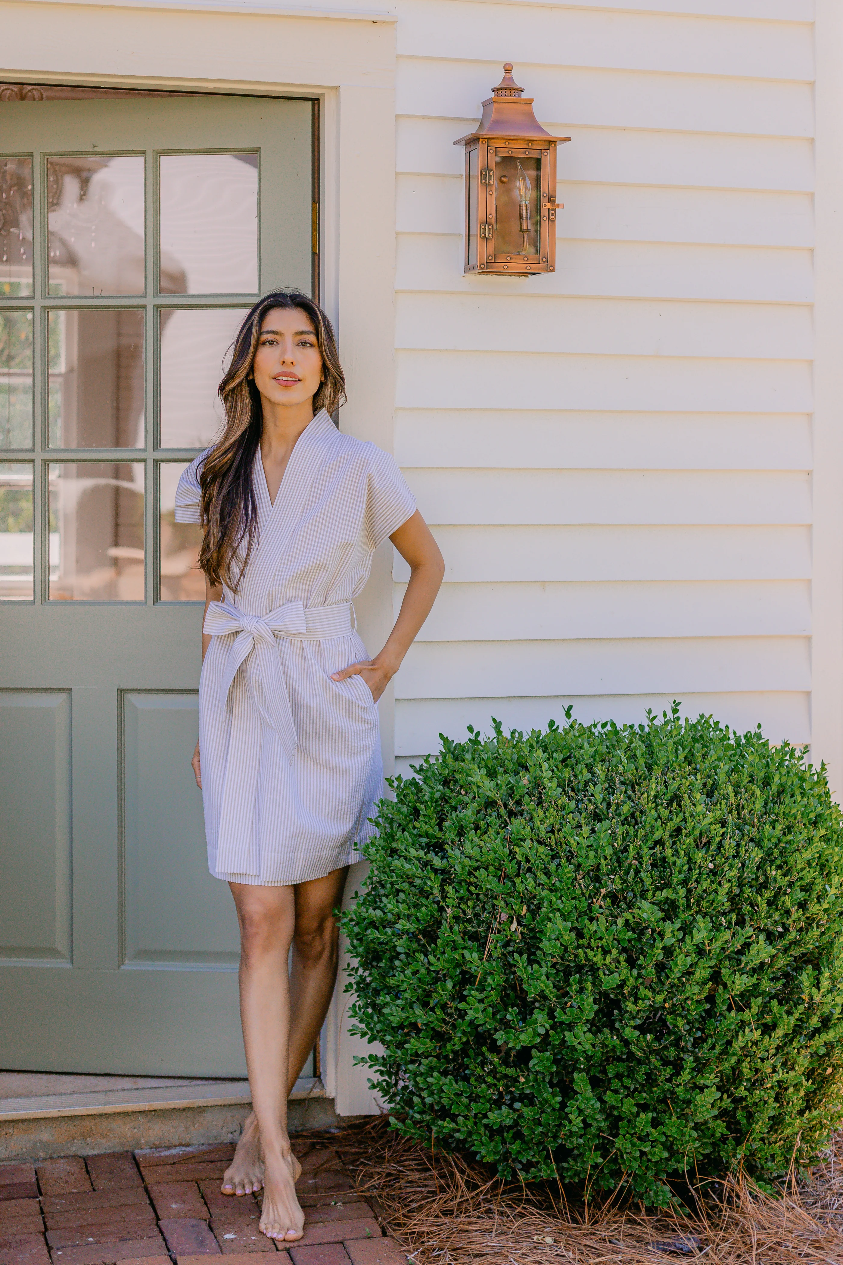 SEERSUCKER SHORT ROBE - Image 18
