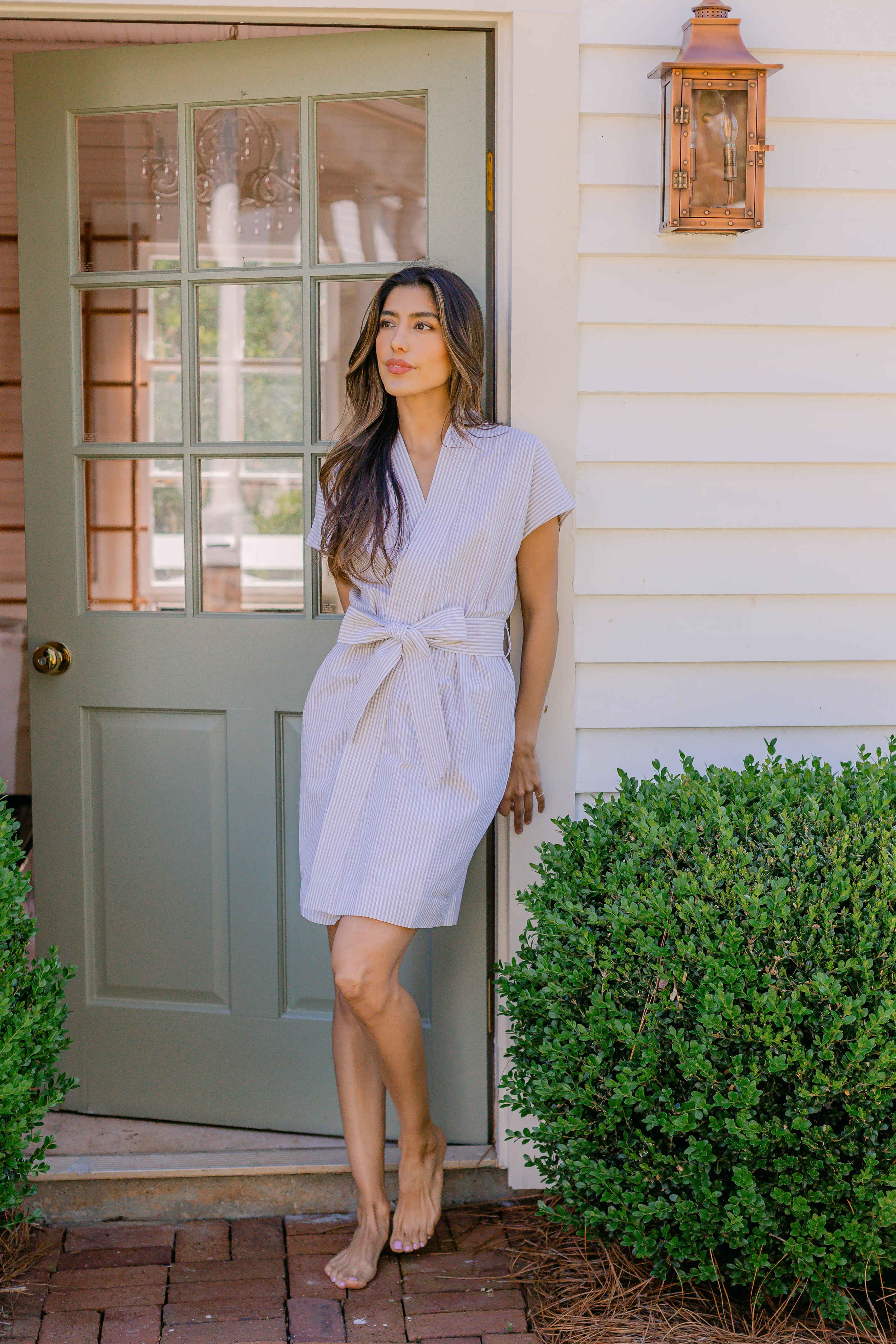 SEERSUCKER SHORT ROBE - Image 4