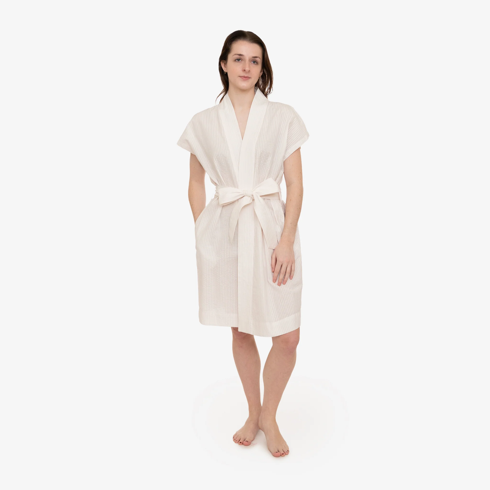 SEERSUCKER SHORT ROBE - Image 5