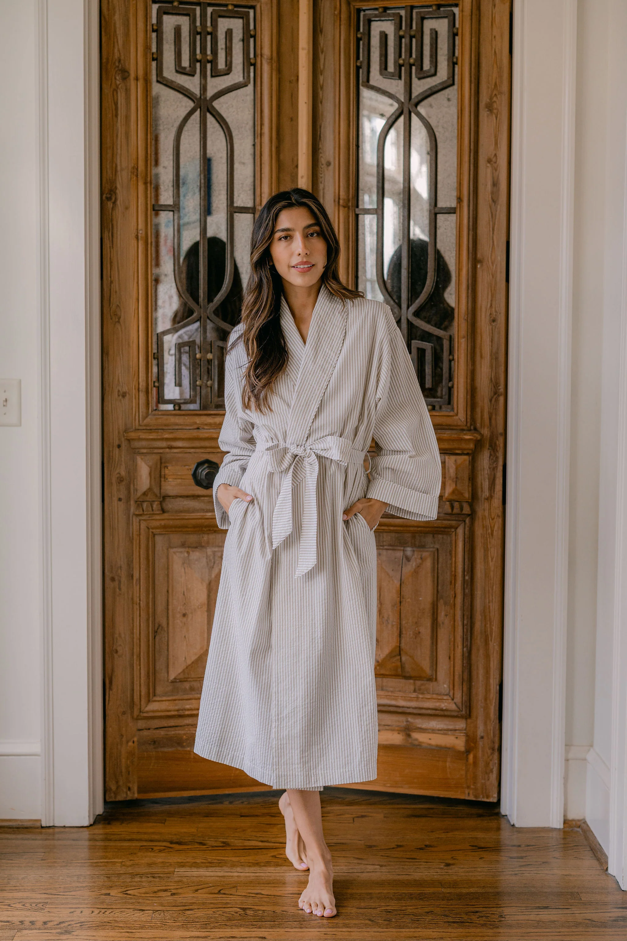 SEERSUCKER UNISEX ROBE - Image 13