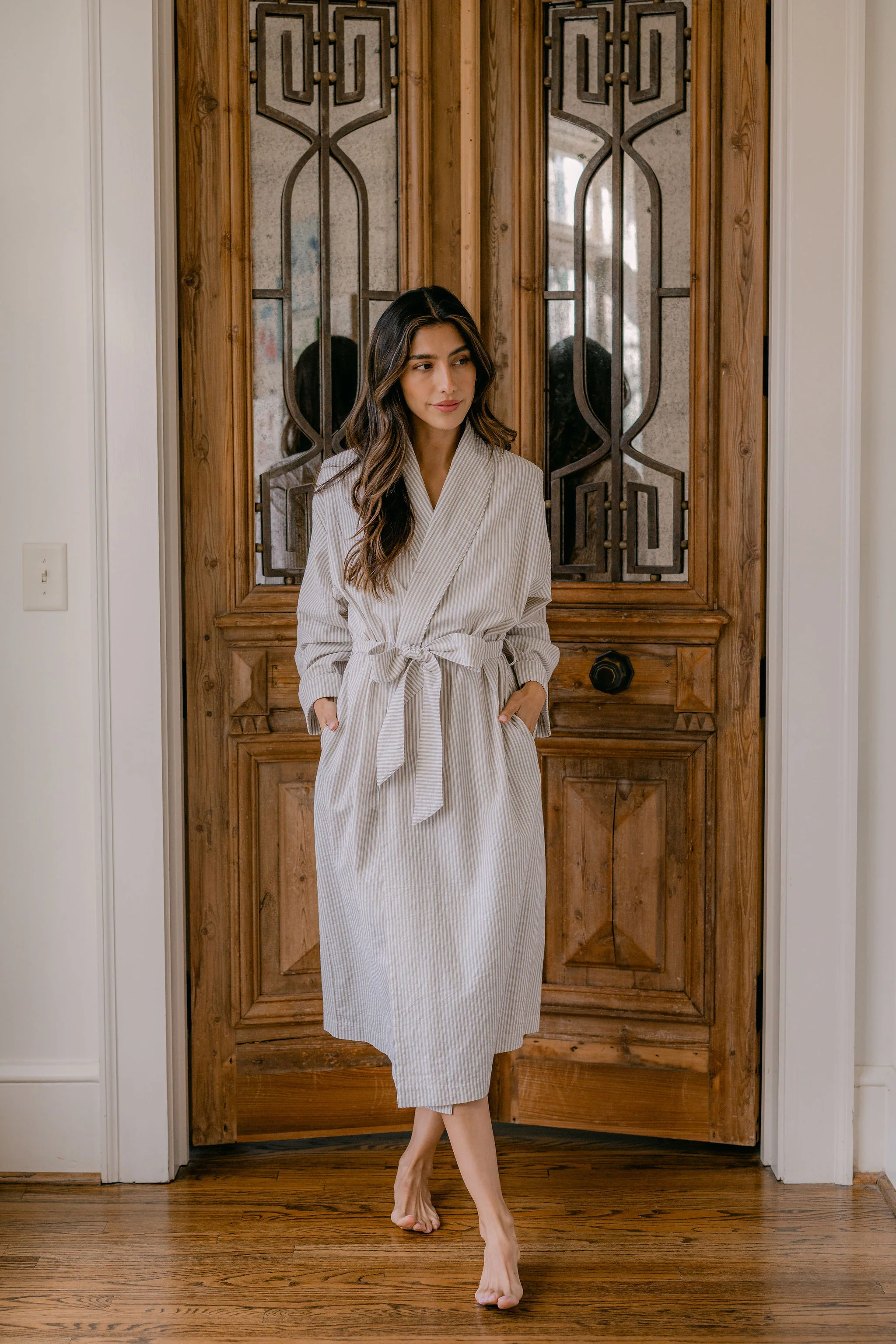 SEERSUCKER UNISEX ROBE - Image 21