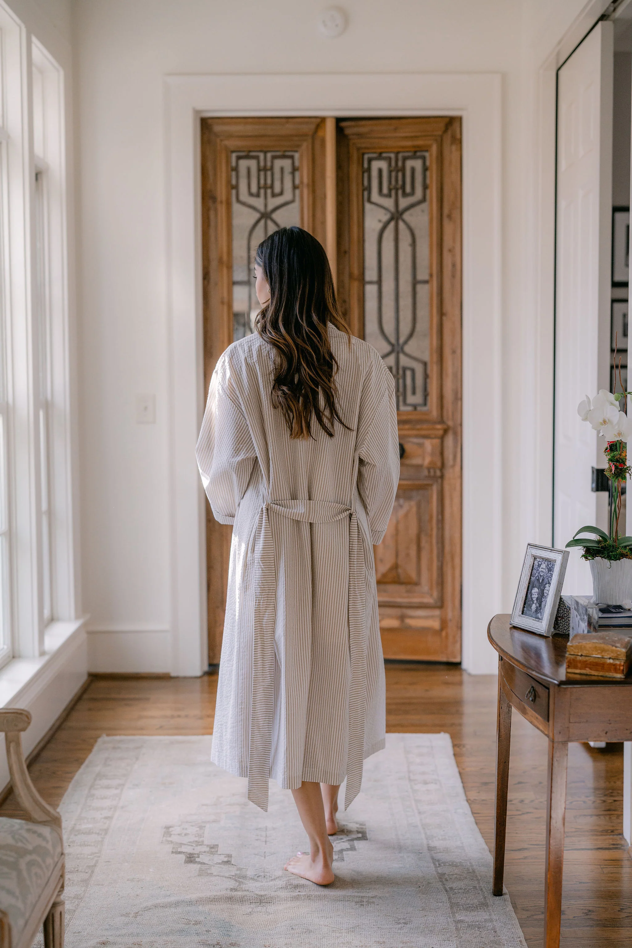 SEERSUCKER UNISEX ROBE - Image 3