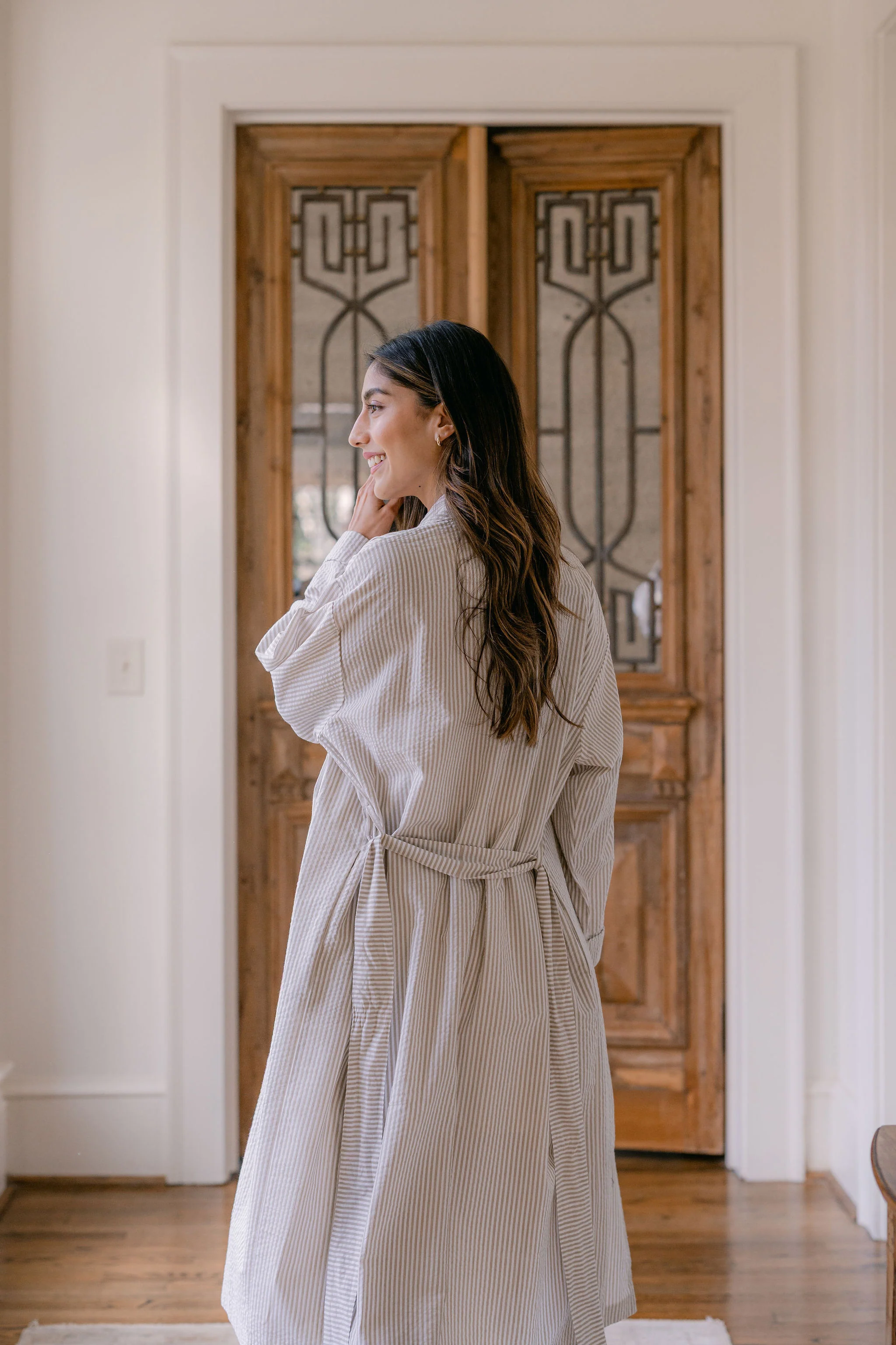 SEERSUCKER UNISEX ROBE - Image 7