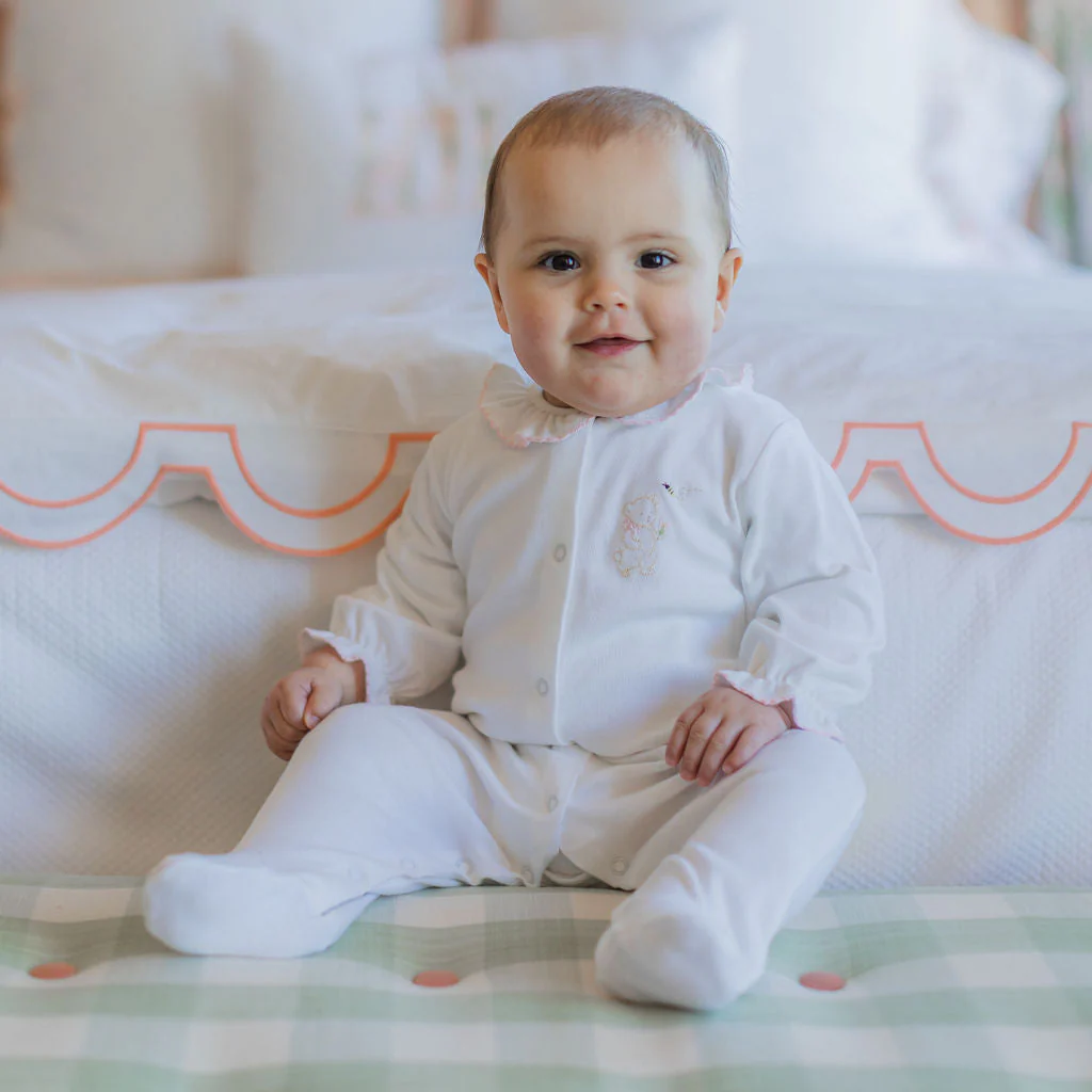 BABY TEDDY BEAR COTTON KNIT FOOTIE - Image 4