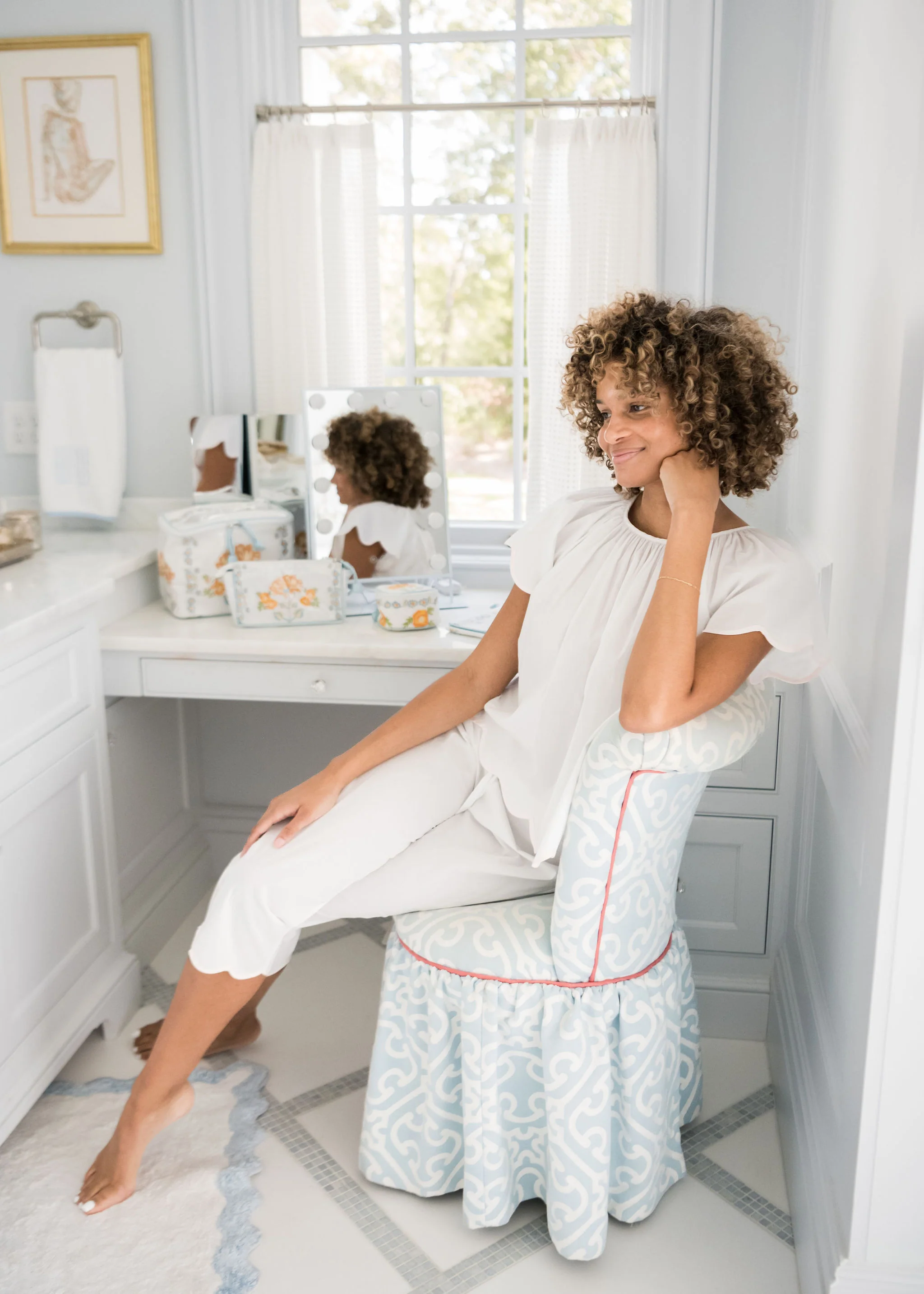 VANDY SCALLOPED TAPE TRIM COTTON SHORT SLEEVE PAJAMAS - Image 10