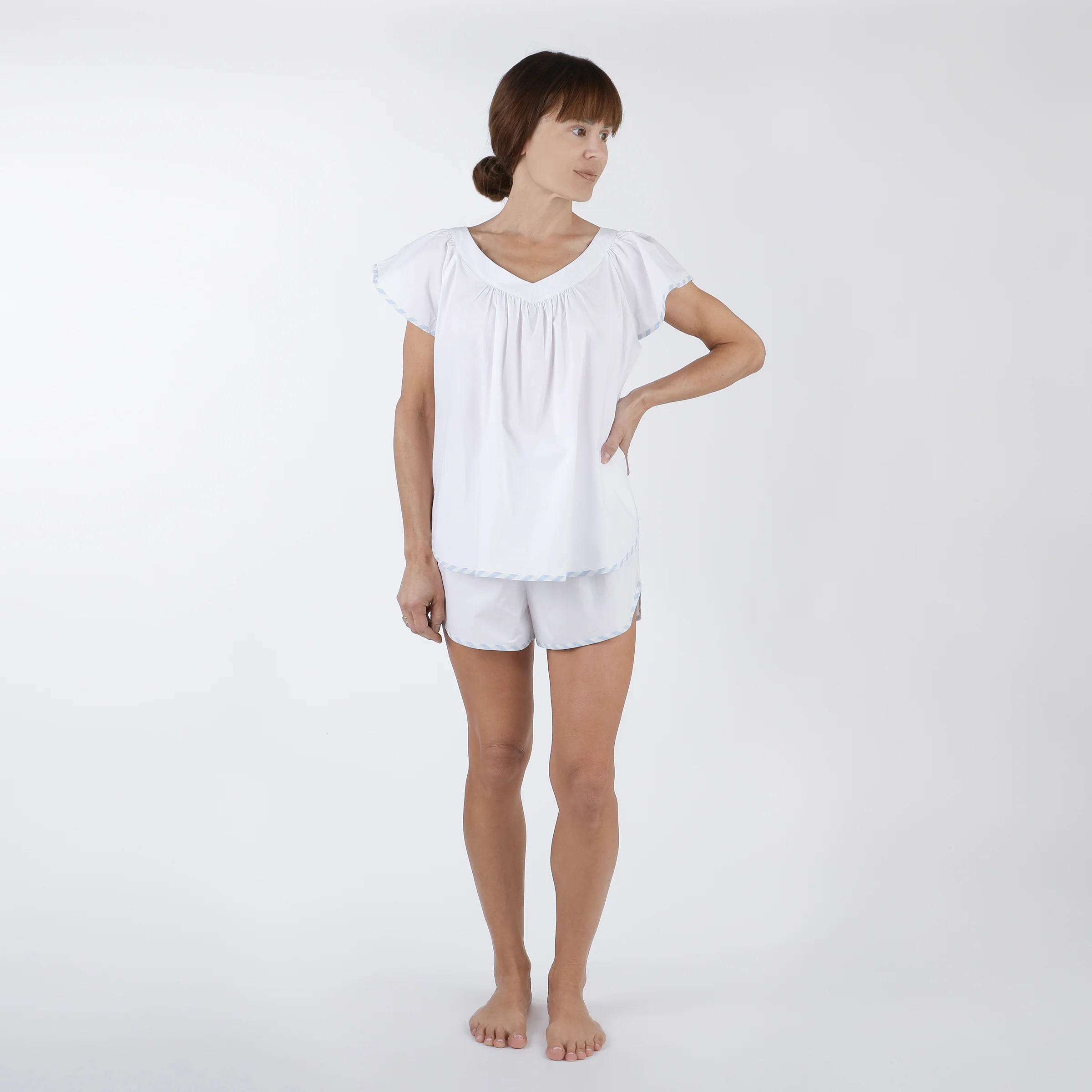 VANDY SCALLOPED COTTON SHORT PAJAMAS - Image 4