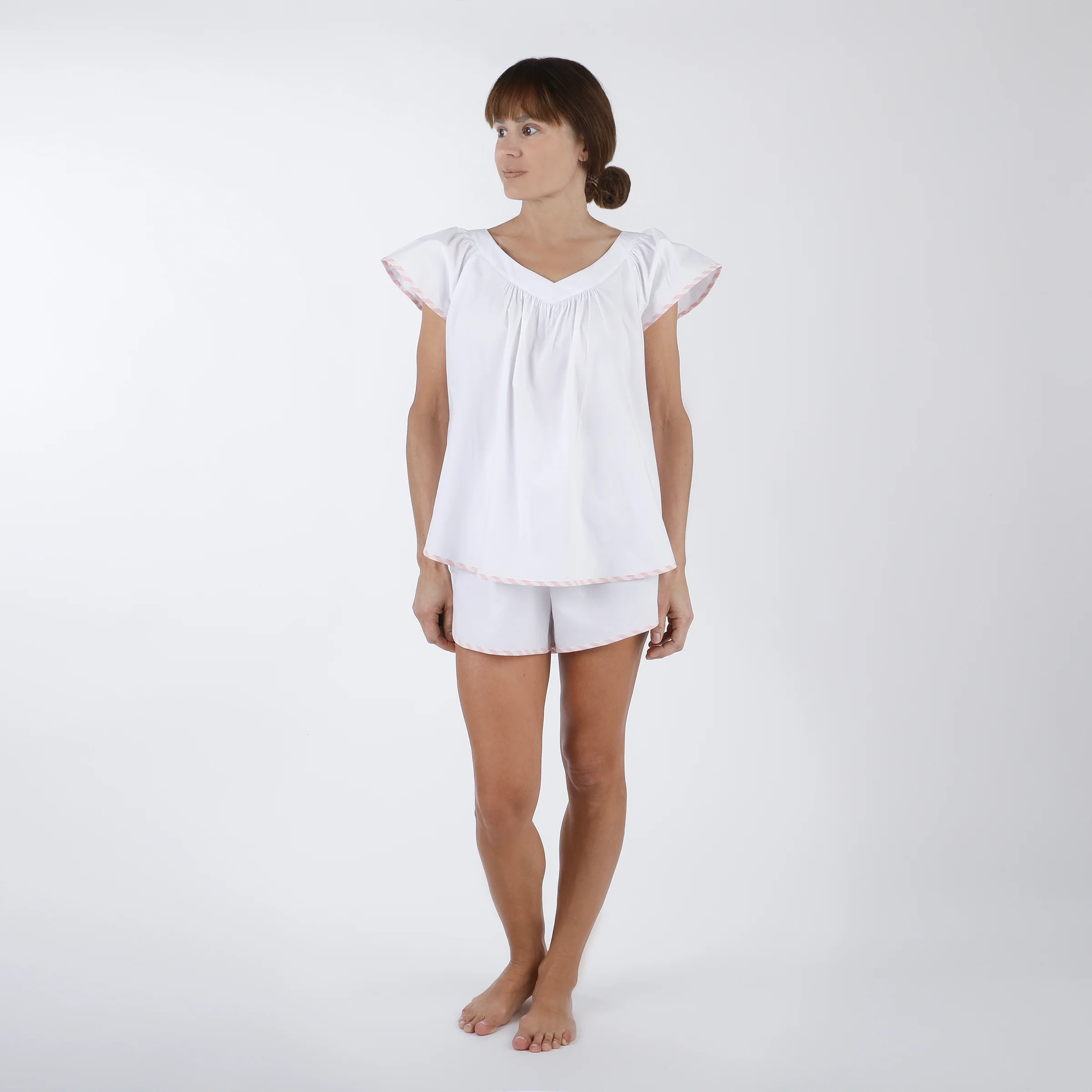 VANDY SCALLOPED COTTON SHORT PAJAMAS - Image 6